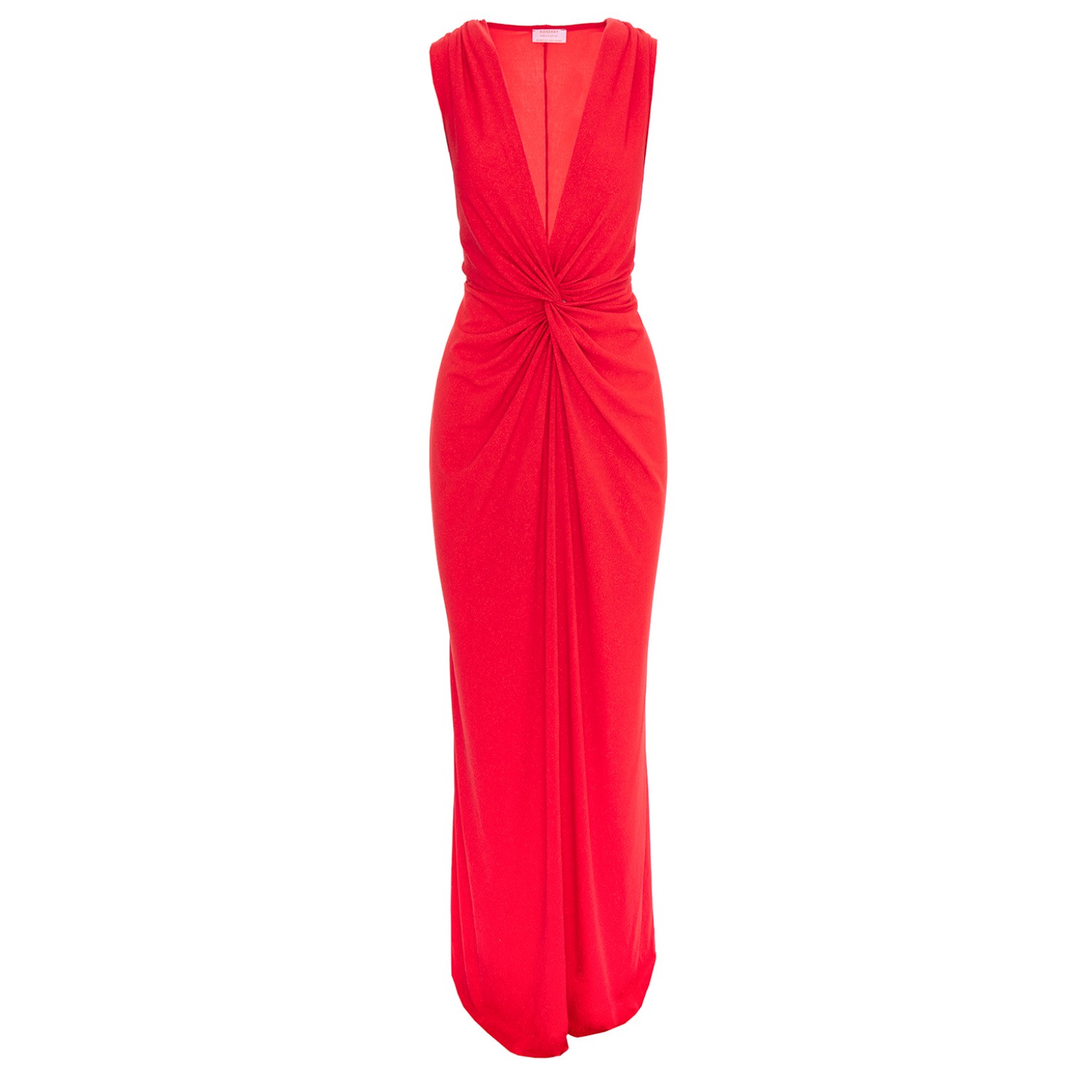 Women’s Mallorca Sleeveless Glitter Jersey Maxi Dress In Red Xs/S Roserry