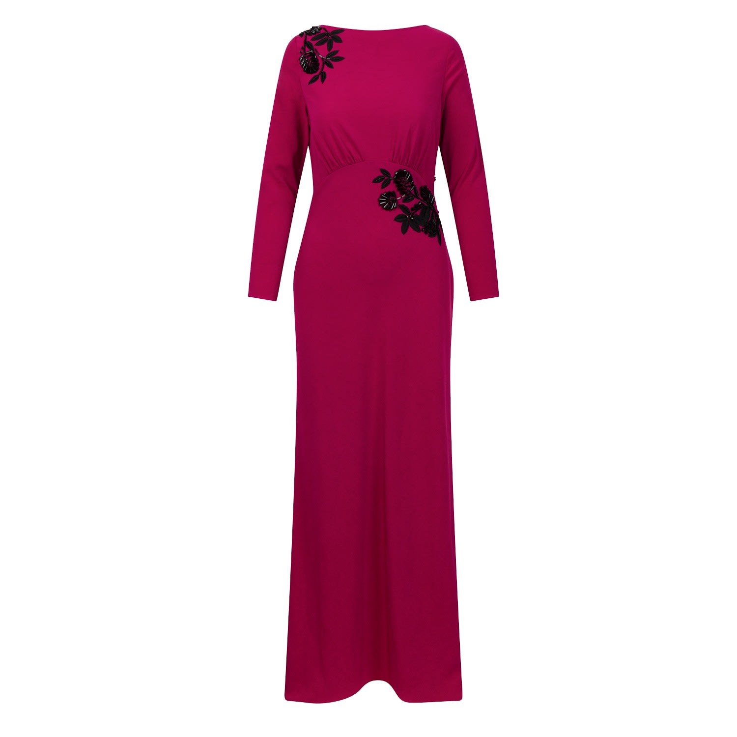 Women’s Pink / Purple The Eli Cowl Back Maxi Dress With Contrast Beading And Embellishment Small Hope and Ivy