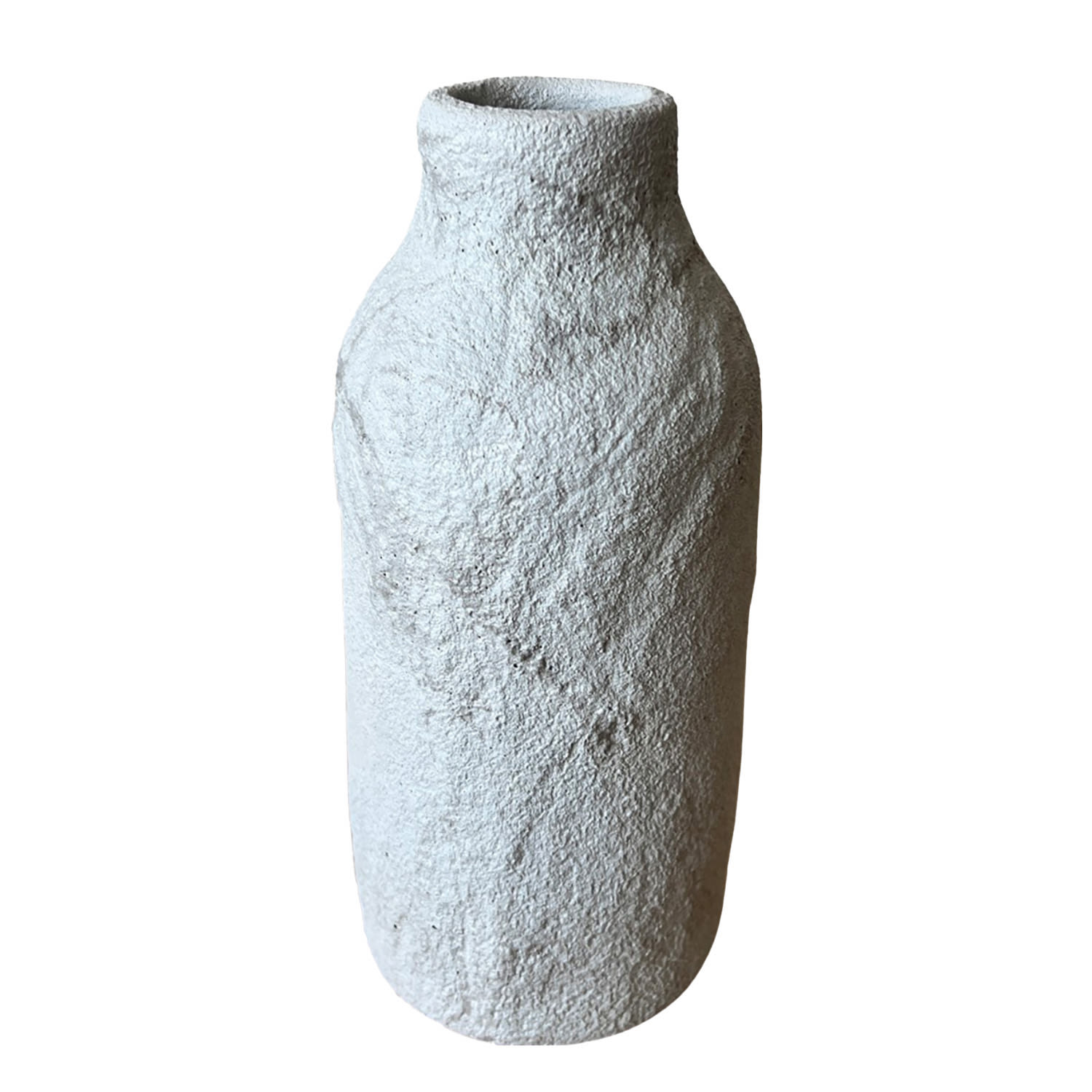 Grey Gray Tall Bottle Crater Vase Gina Desantis Ceramics