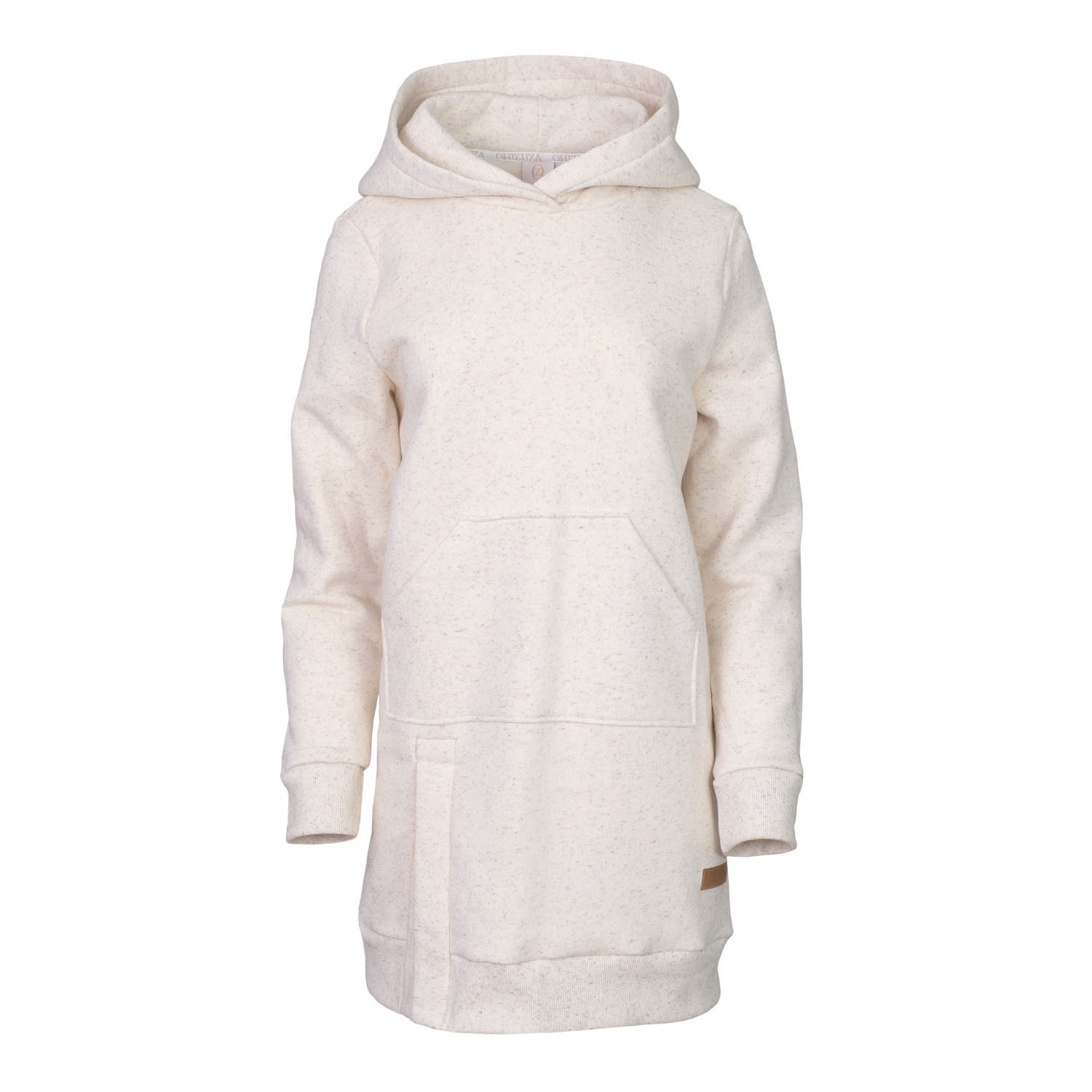 Women’s Neutrals / White Hooded Dress - Organic Cotton - Hemp Medium Oh!Zuza Night & Day