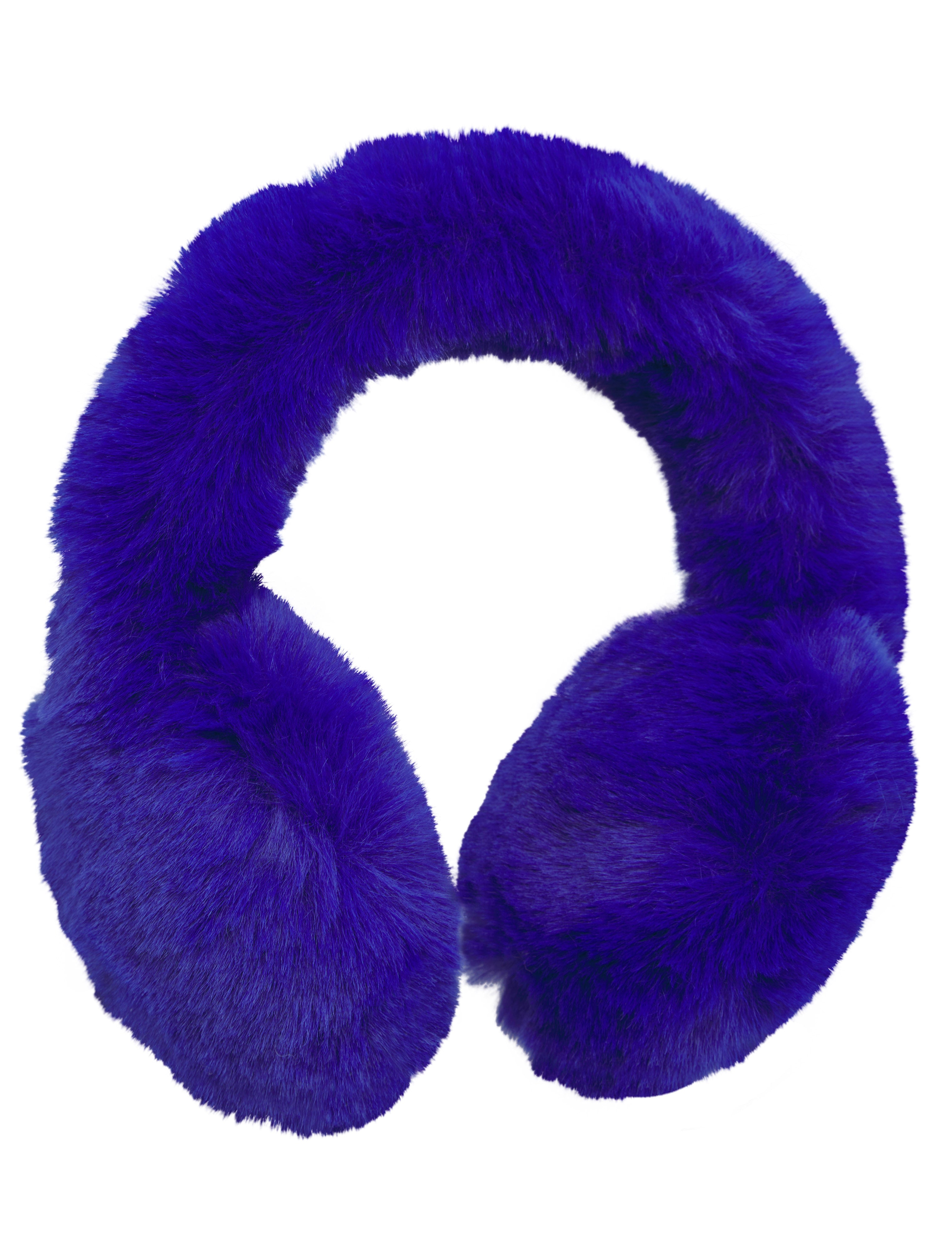 Women’s Black / Blue / Pink Edie Faux Fur Earmuff-Cobalt One Size Nooki Design