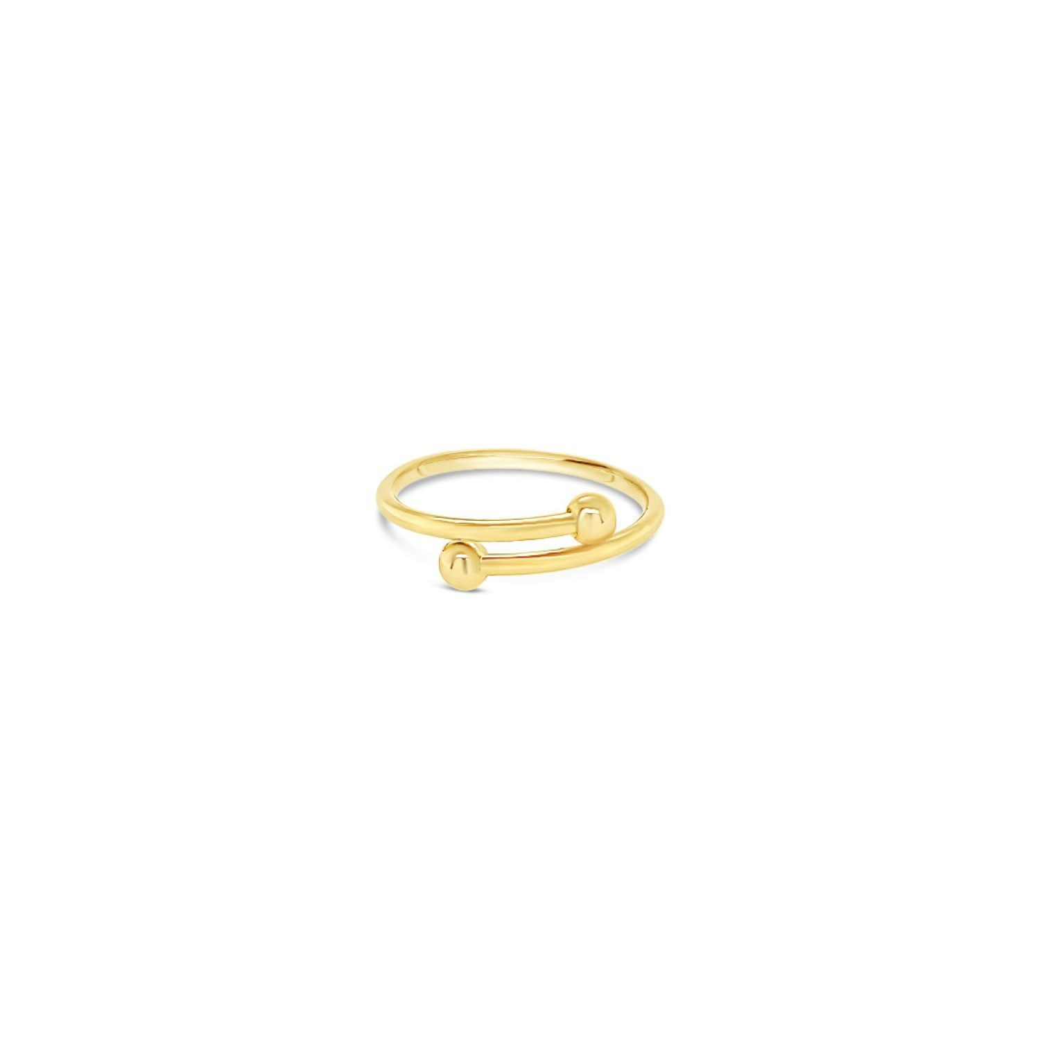 Women’s Double Ball Ring - Gold Lutiro