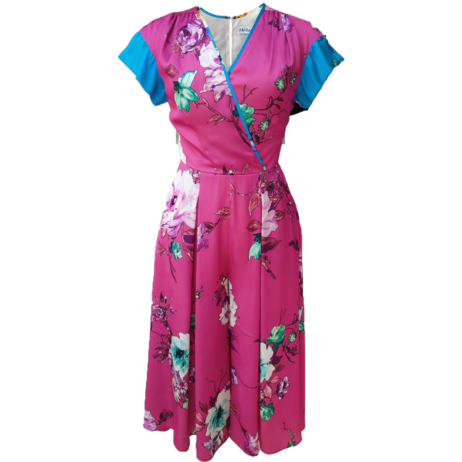 Women’s Pink / Purple Beverly Pink Jumpsuit In Floral Print Medium Mellaris