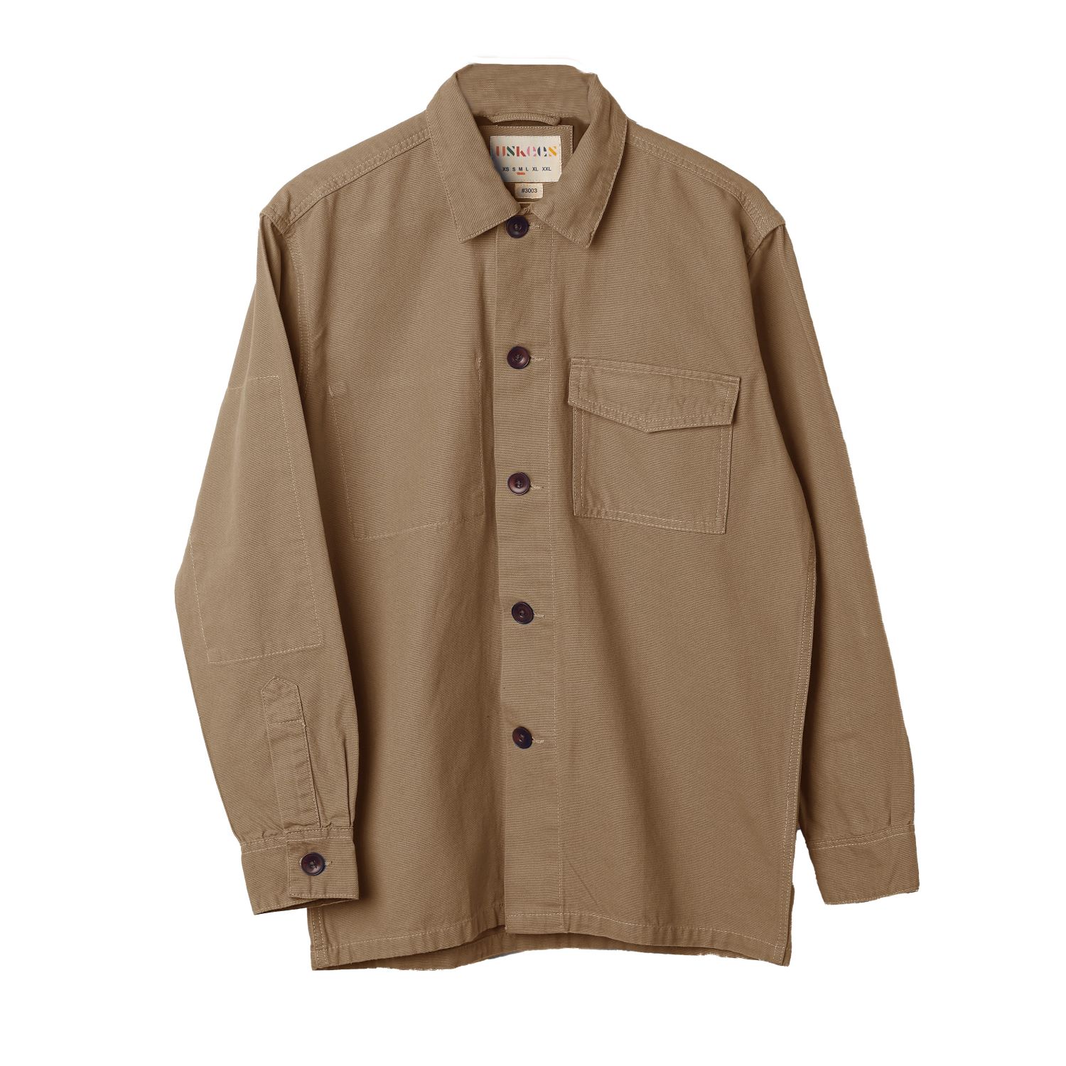 Men’s Brown Buttoned Workshirt - Khaki Medium Uskees