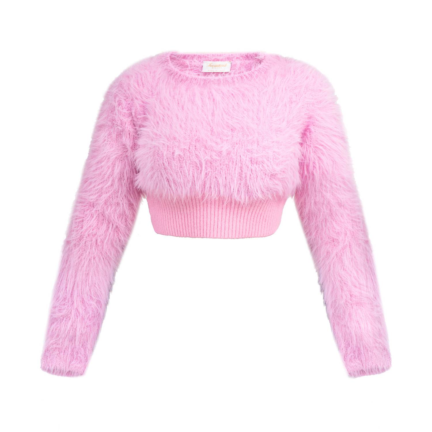 Women’s Pink / Purple Cropped Sweater Small Incantevole Milano