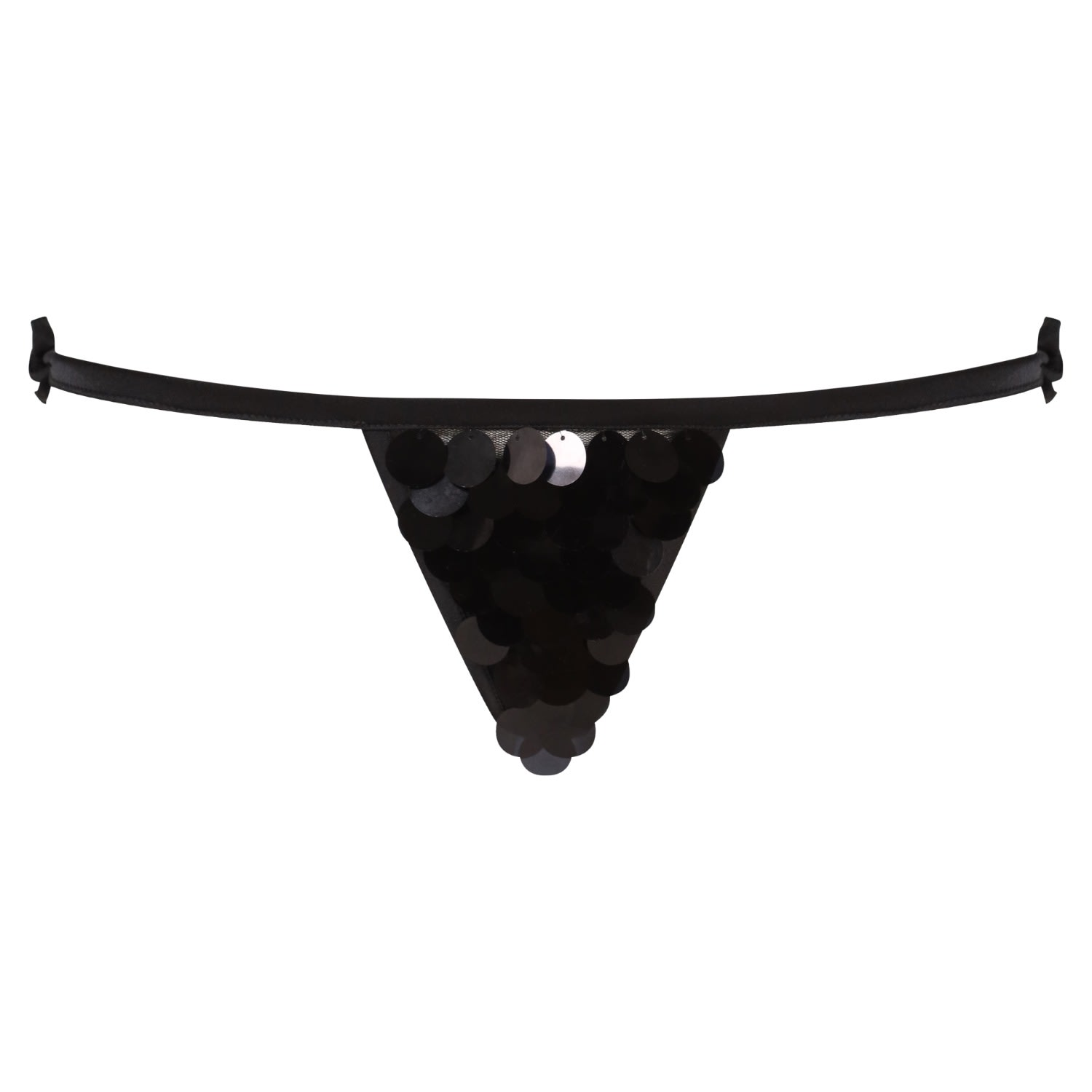 Women’s Naomi Black Sequinned Thong Medium Belle-Et-Bonbon