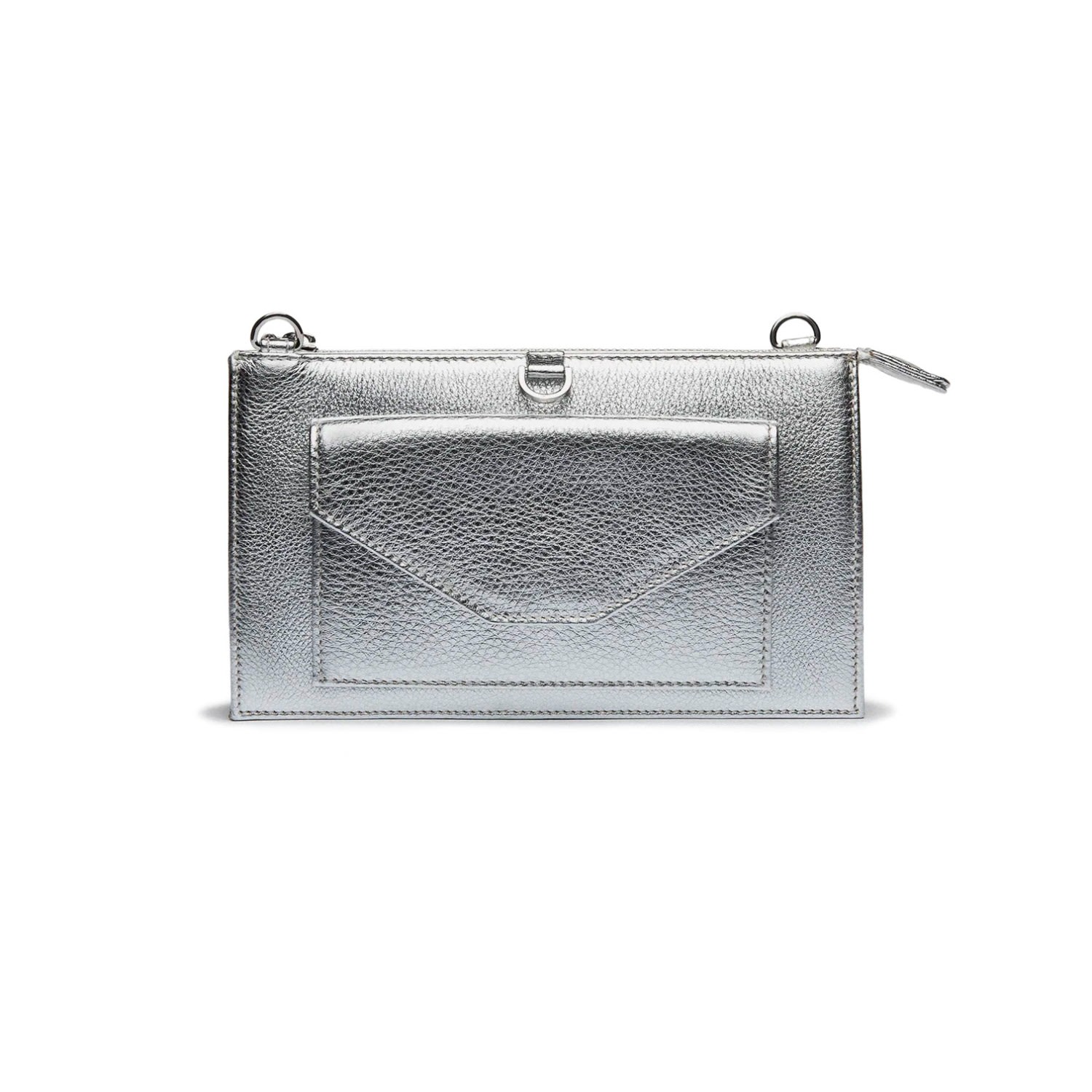 Women’s Silver Leather Purse Wallet Lovard