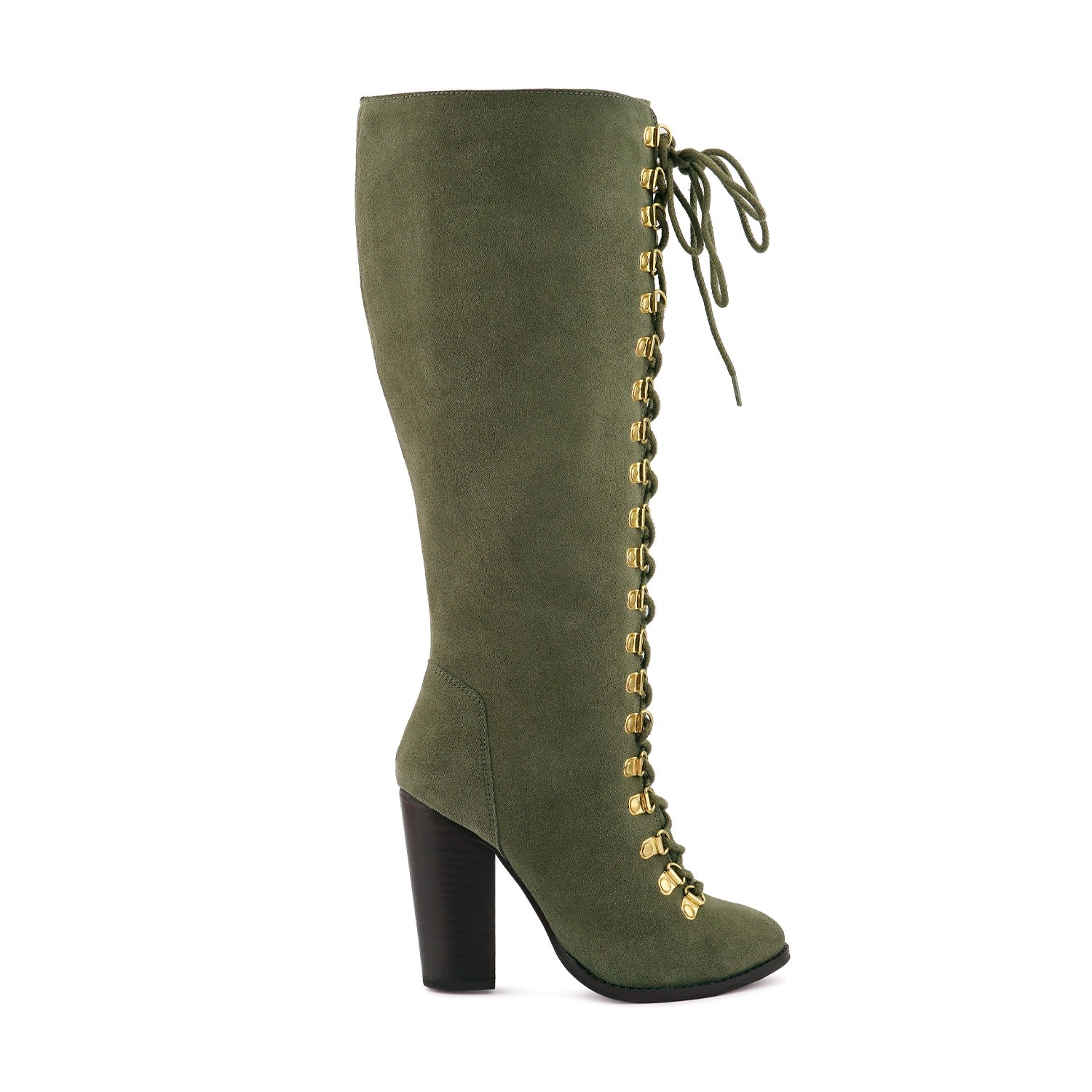 Women’s Green Street-Slay Antique Olive Heeled Calf Boot 3 Uk Rag & Co.