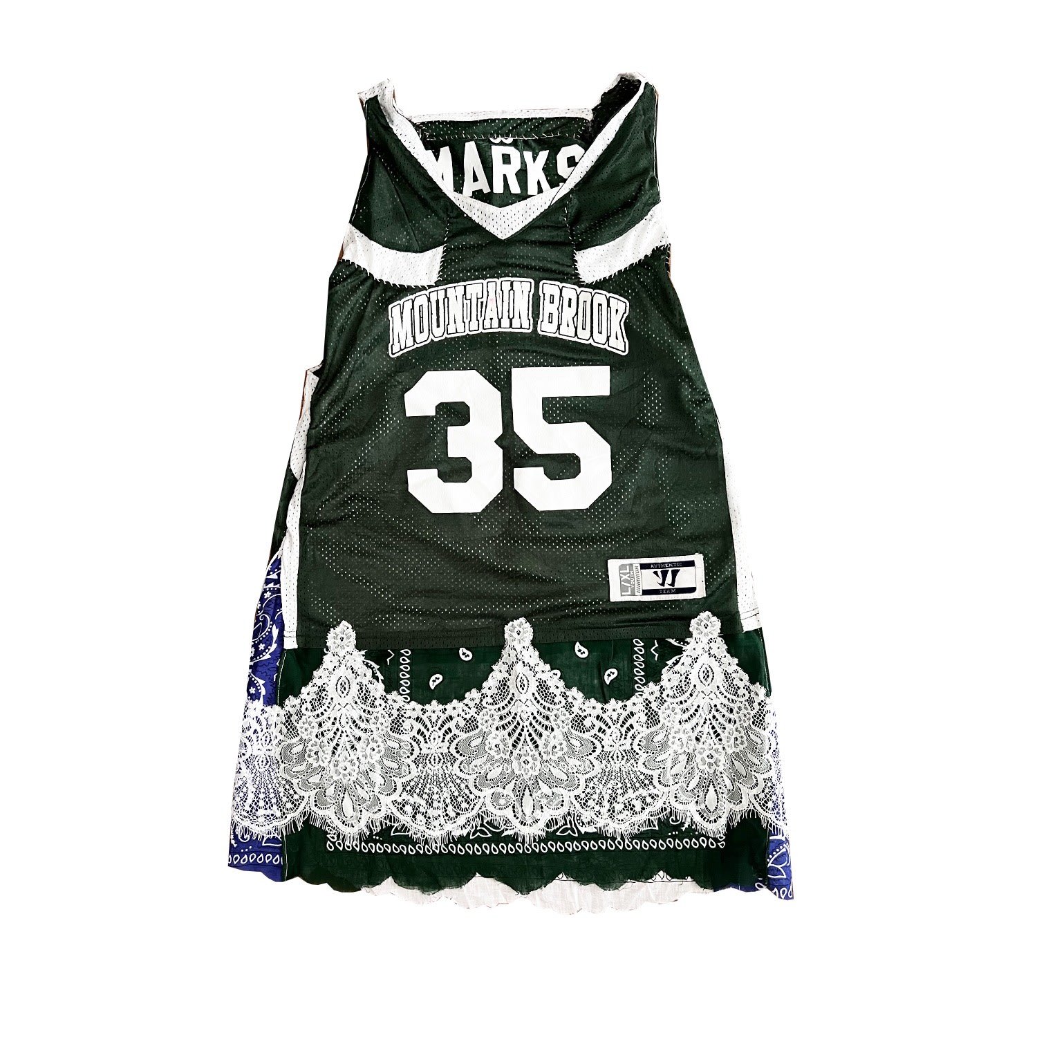 Women’s Green Football & Bandana Lace Dress Small Quillattire