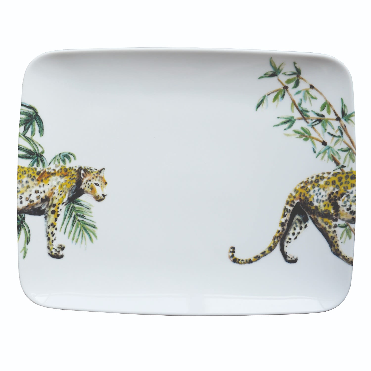 White Rectangle Wall Plate Jungle Stories Panther Catchii