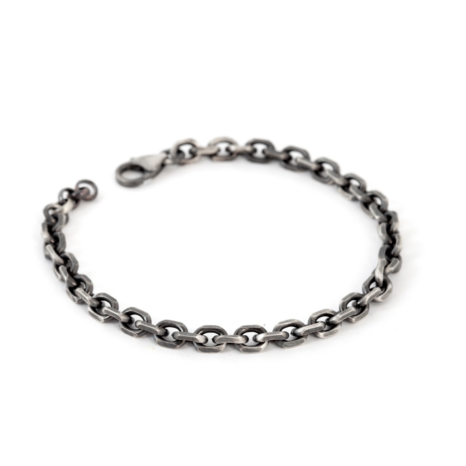 Men’s Sterling Silver Chain Bracelet Tomerm Jewelry