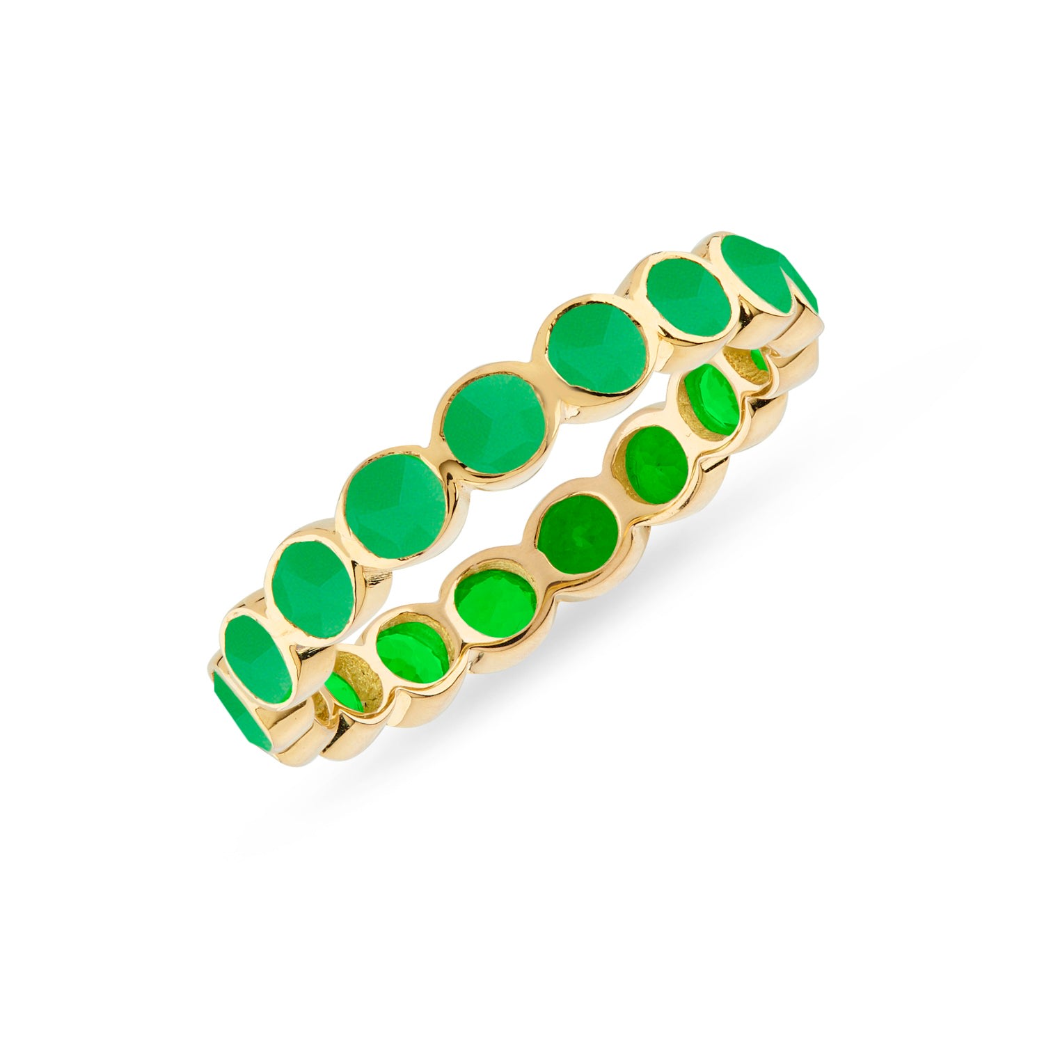 Women’s Green Ortigia Chrysoprase Gold Vermeil Ring Auree Jewellery