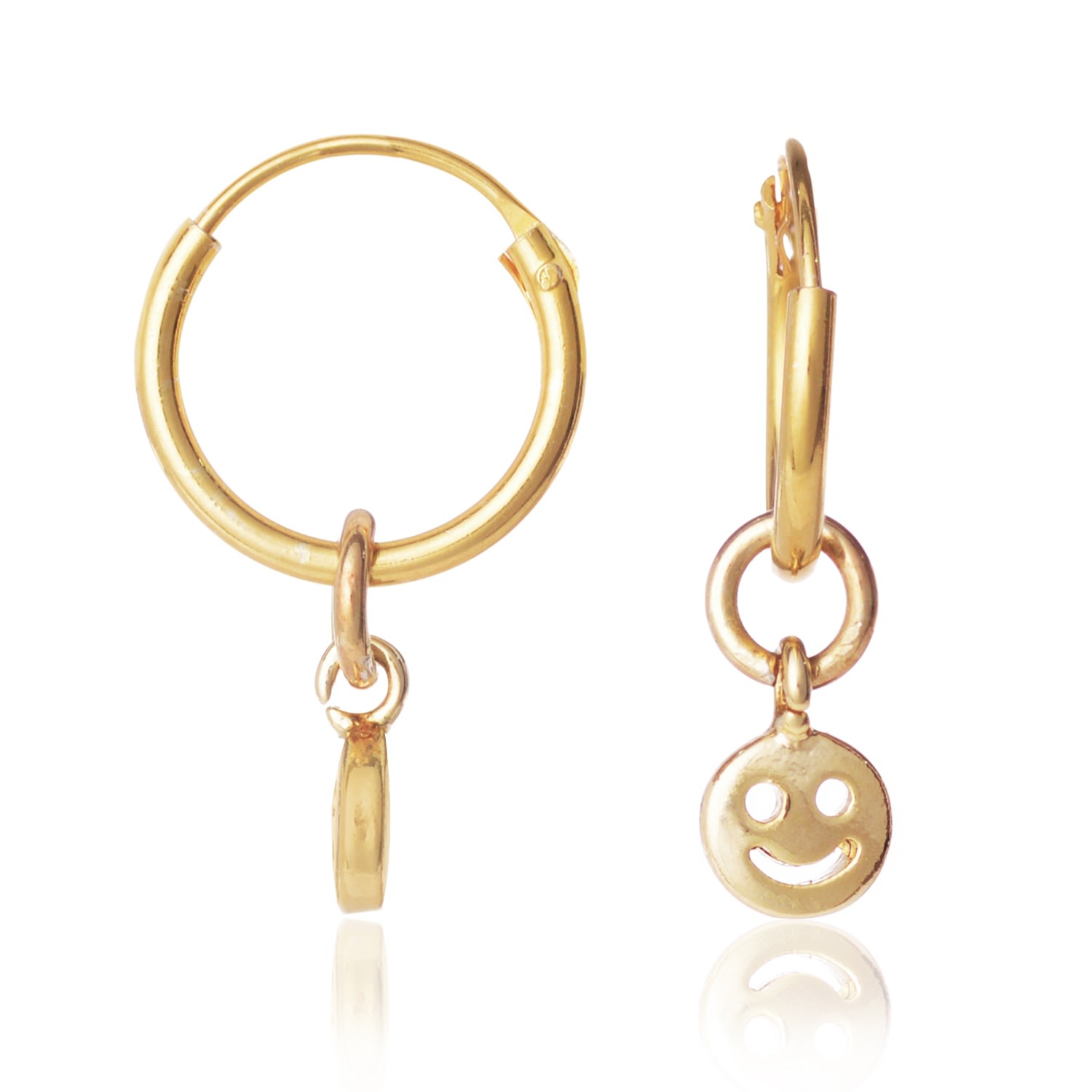 Women’s Gold Smile Hoop Earrings C. j.m