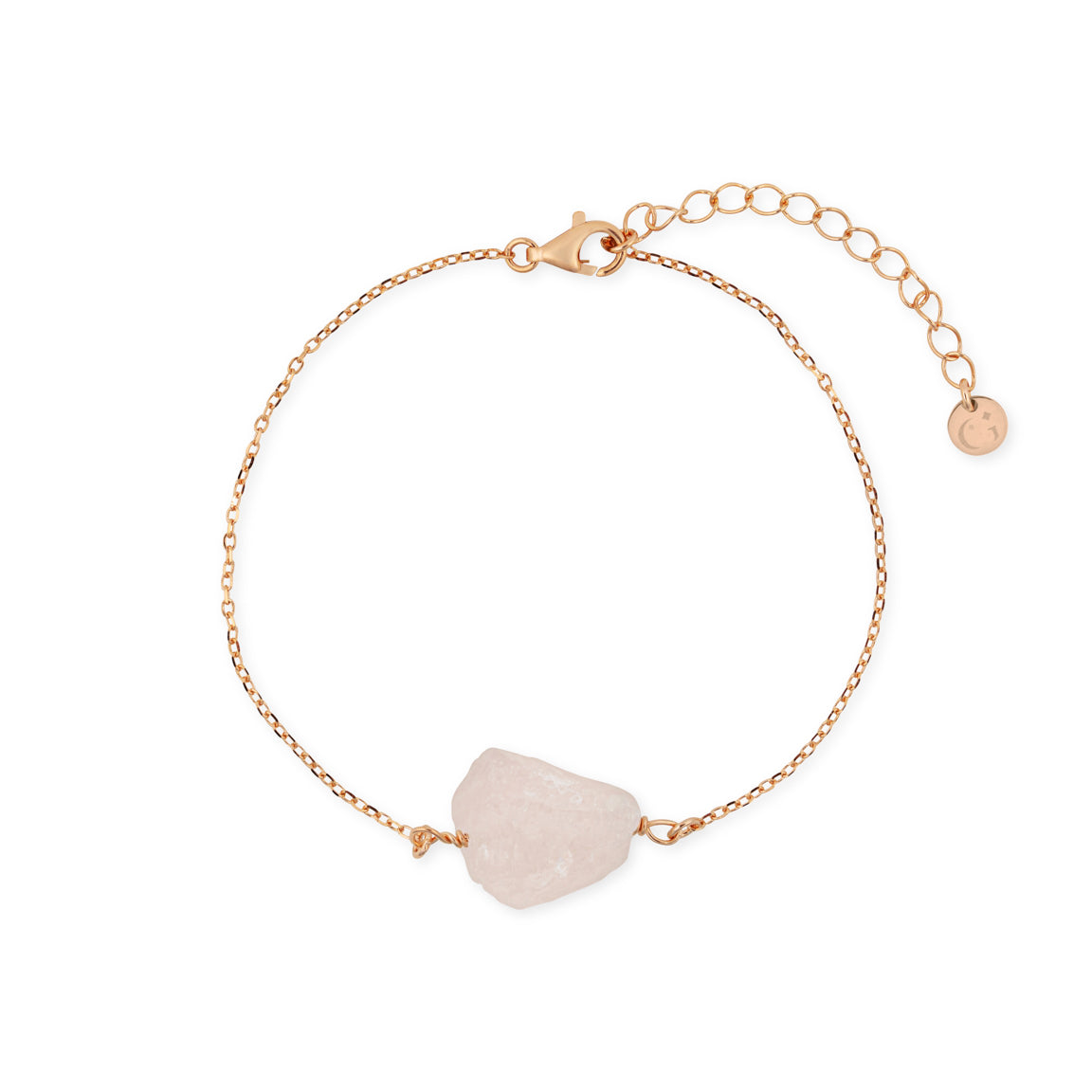 Women’s Rose Quartz Pebble Bracelet In Rose Gold Gold Trip