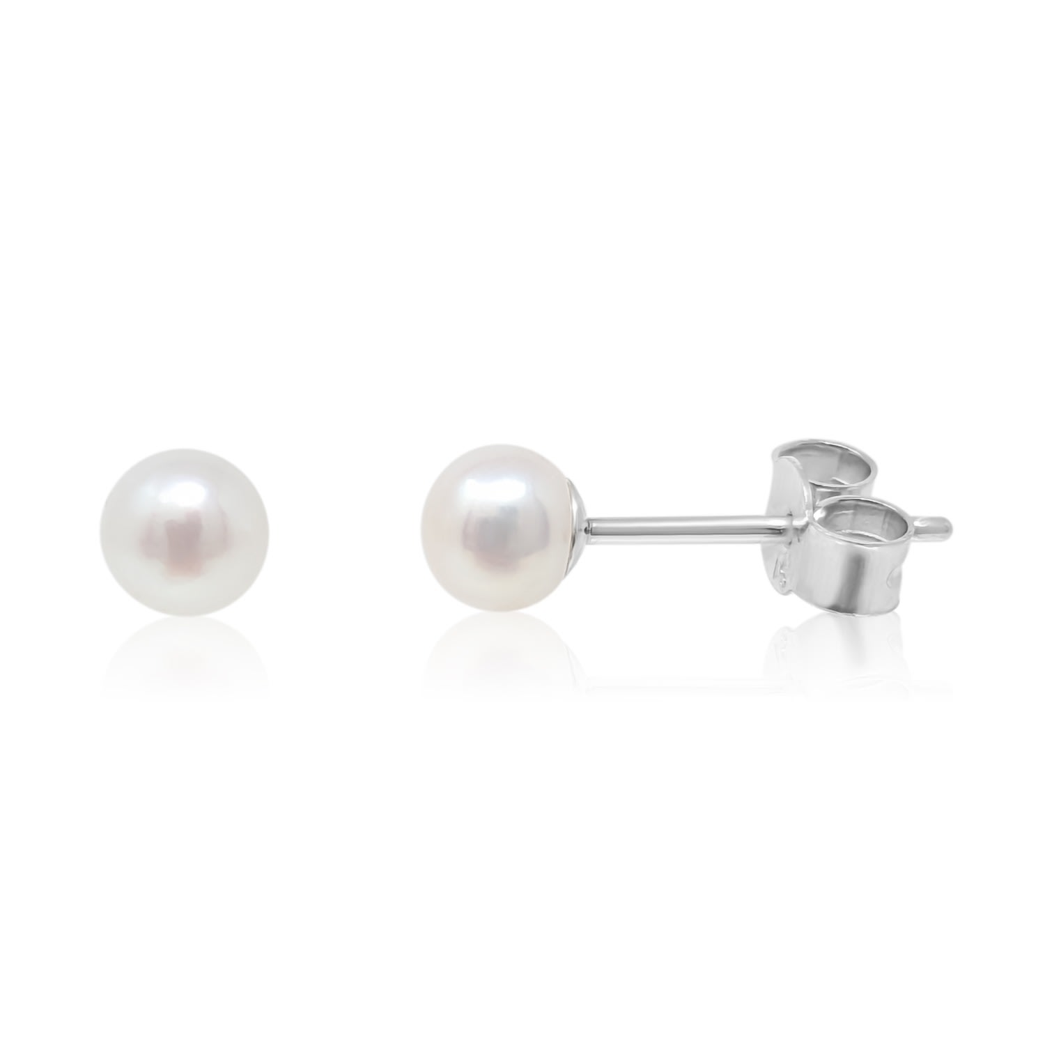 Women’s Mini Mae Sterling Silver Button Pearl Earrings Kiri & Belle