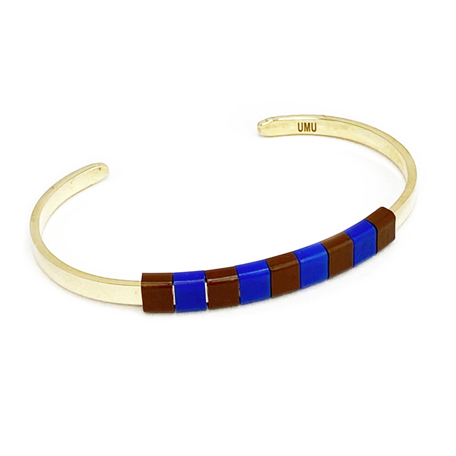Women’s Brown / Blue Baekke Brass Bracelet - Dark Night