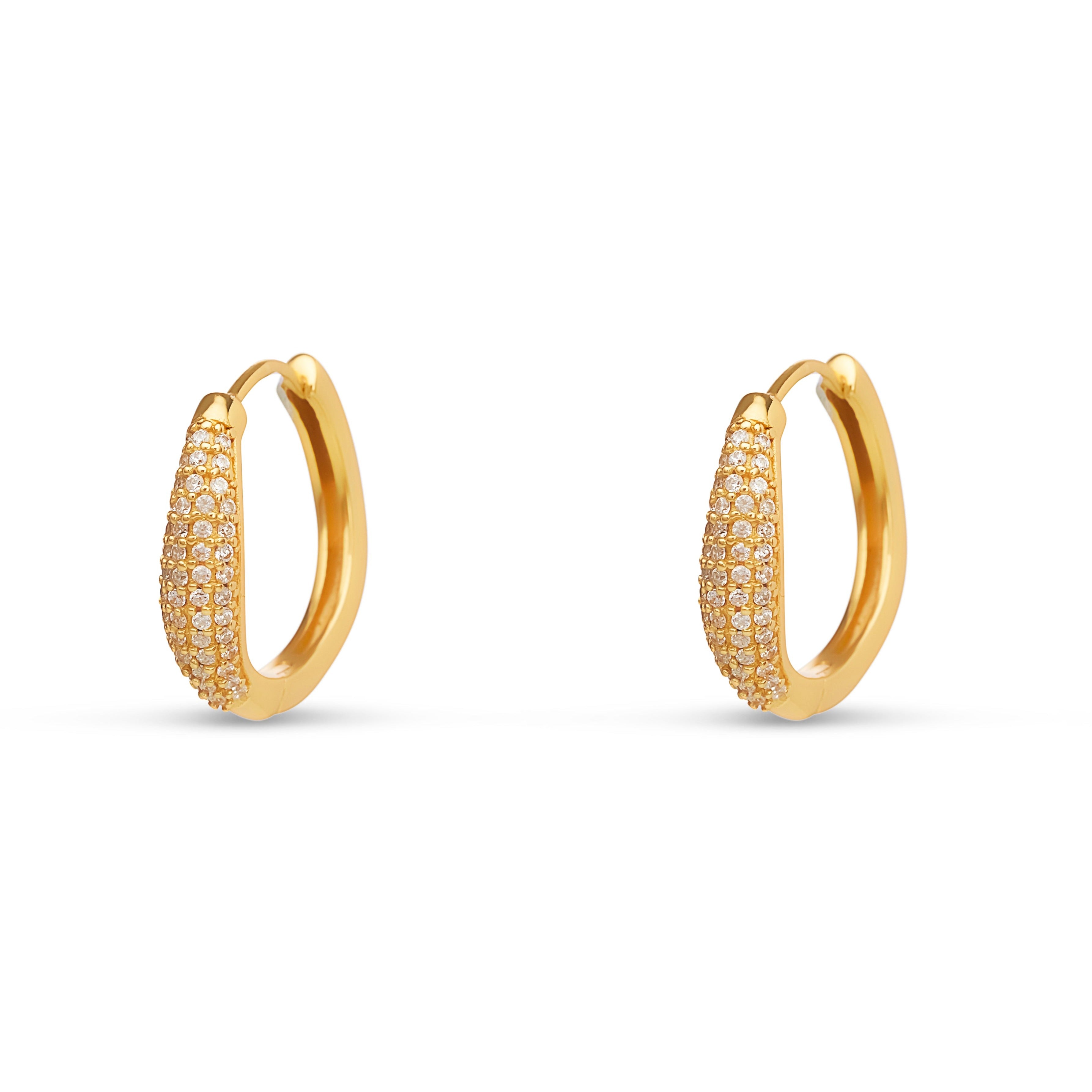 Women’s Athena Hoop Earrings Topaz - Gold Mosuo Jewellery