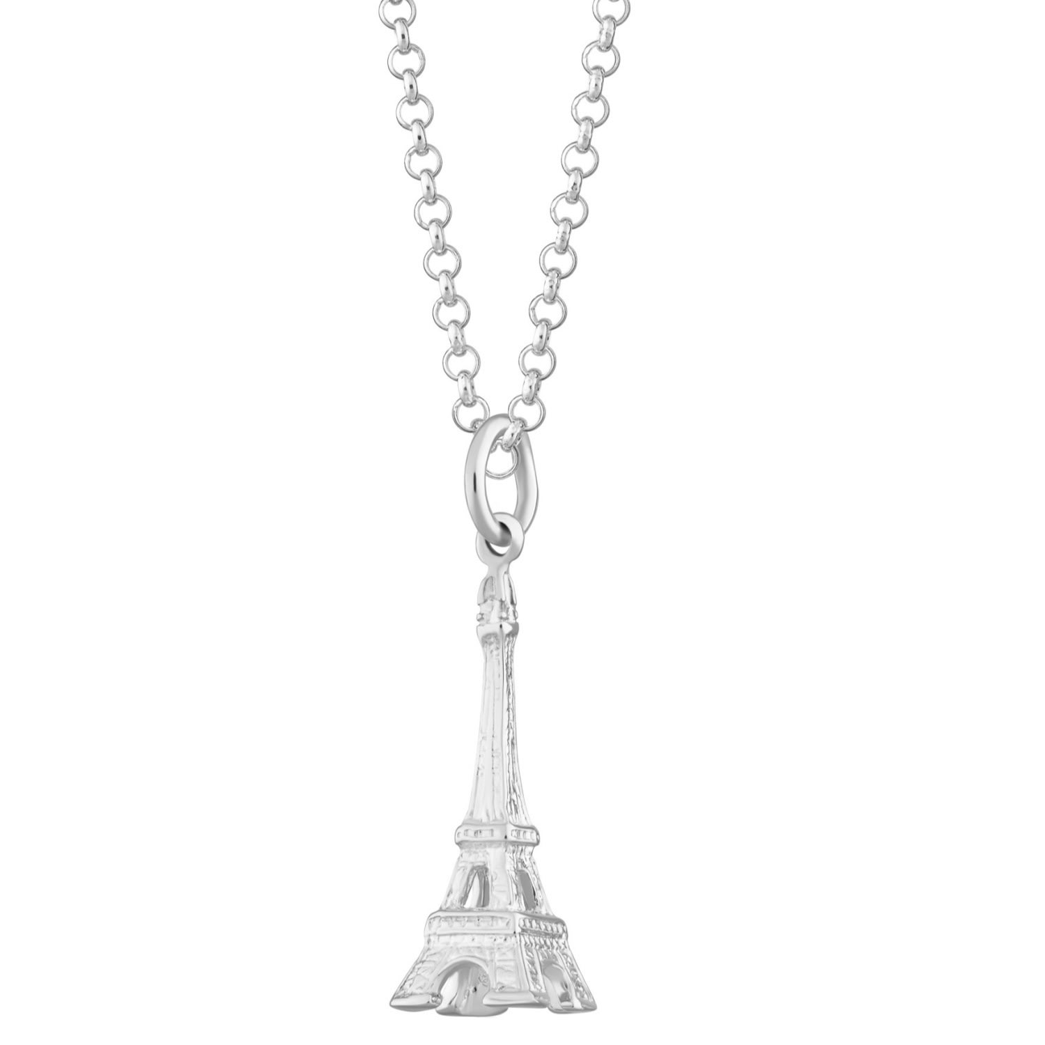 Women’s Sterling Silver Eiffel Tower Necklace Lily Charmed