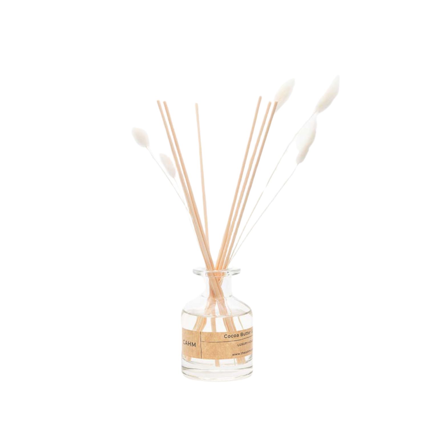 Neutrals / White Cocoa Butter & Vanilla Luxury Reed Diffuser - Clear Cahm