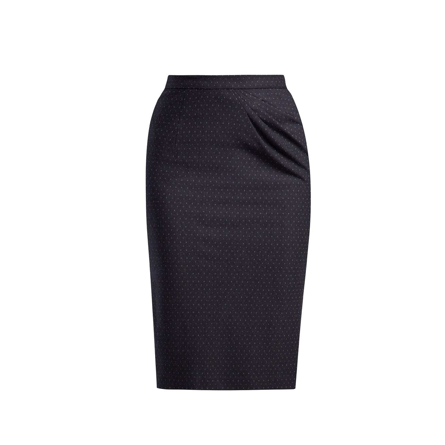 Women’s Black Hampstead Jacquard Jersey Tailored Pencil Skirt Medium Rumour London