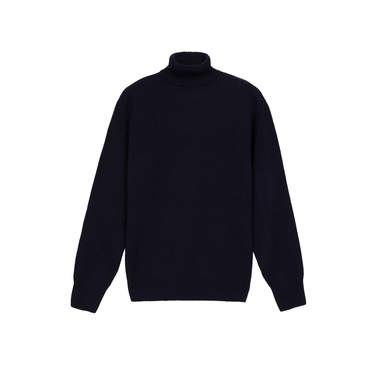 Men’s Blue Pure Cashmere Turtleneck Sweater - Navy Small Aeterno Studio