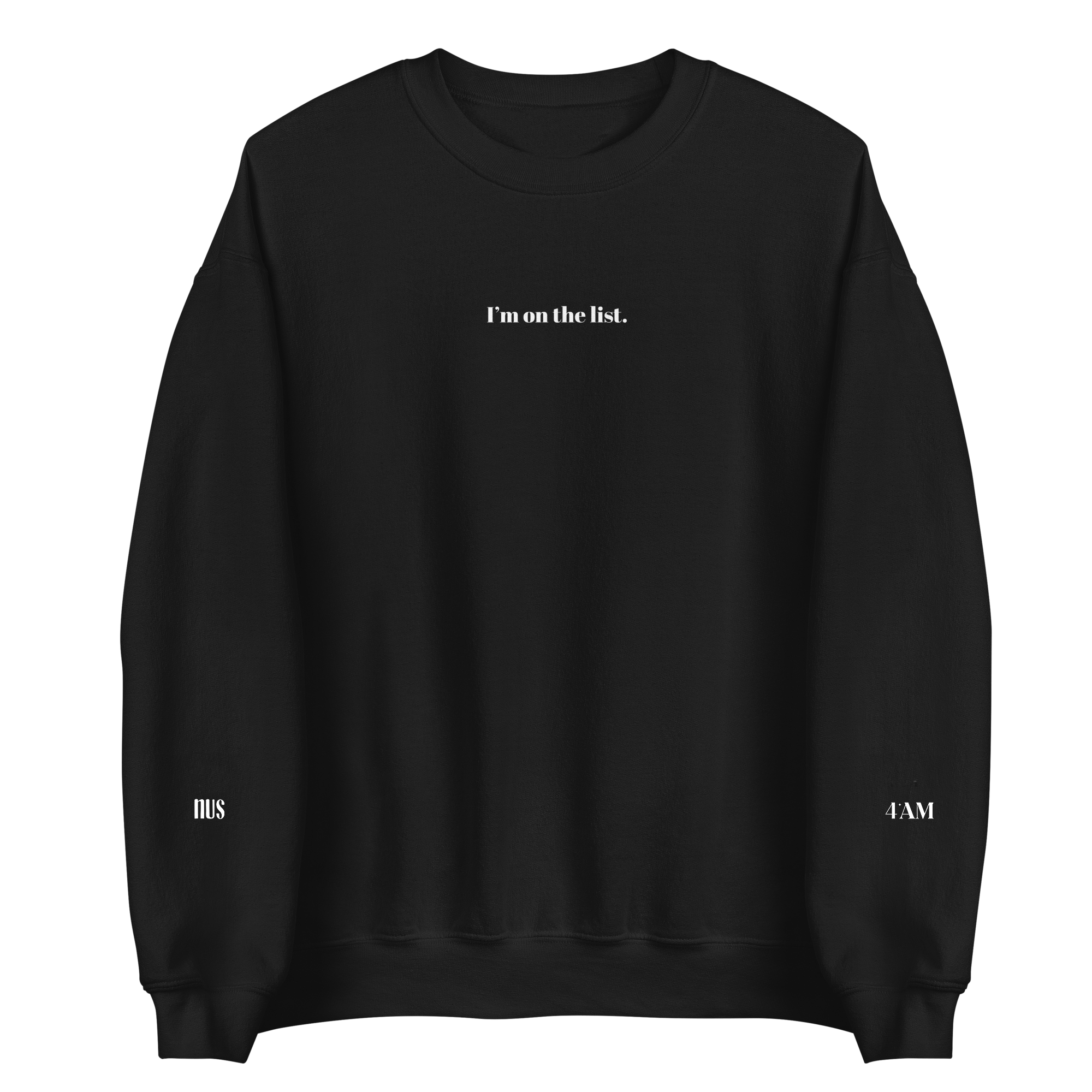 Women’s On The List Sweatshirt - Black Small Nus