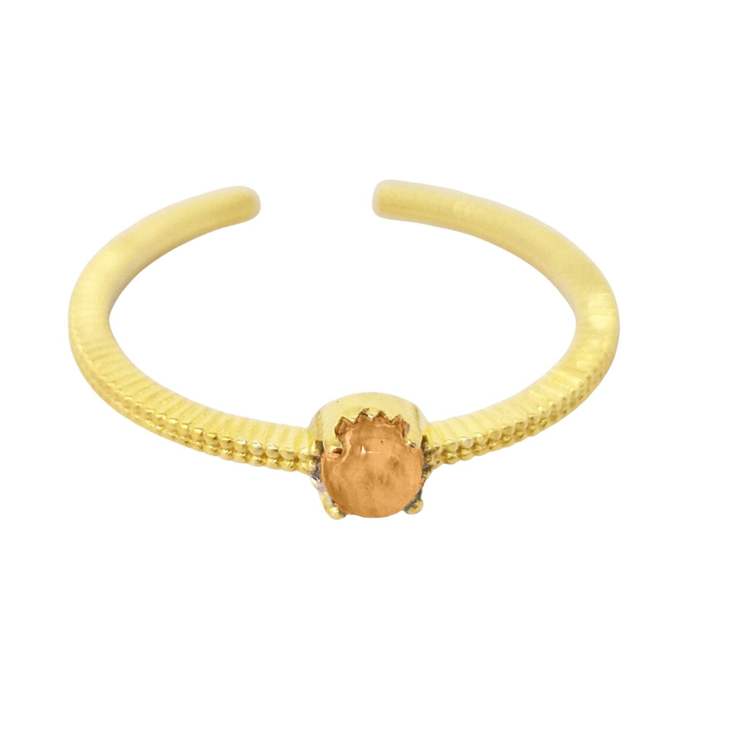 Women’s Gold / Yellow / Orange Citrine One Size Fits All November Birthstone Ring Harfi
