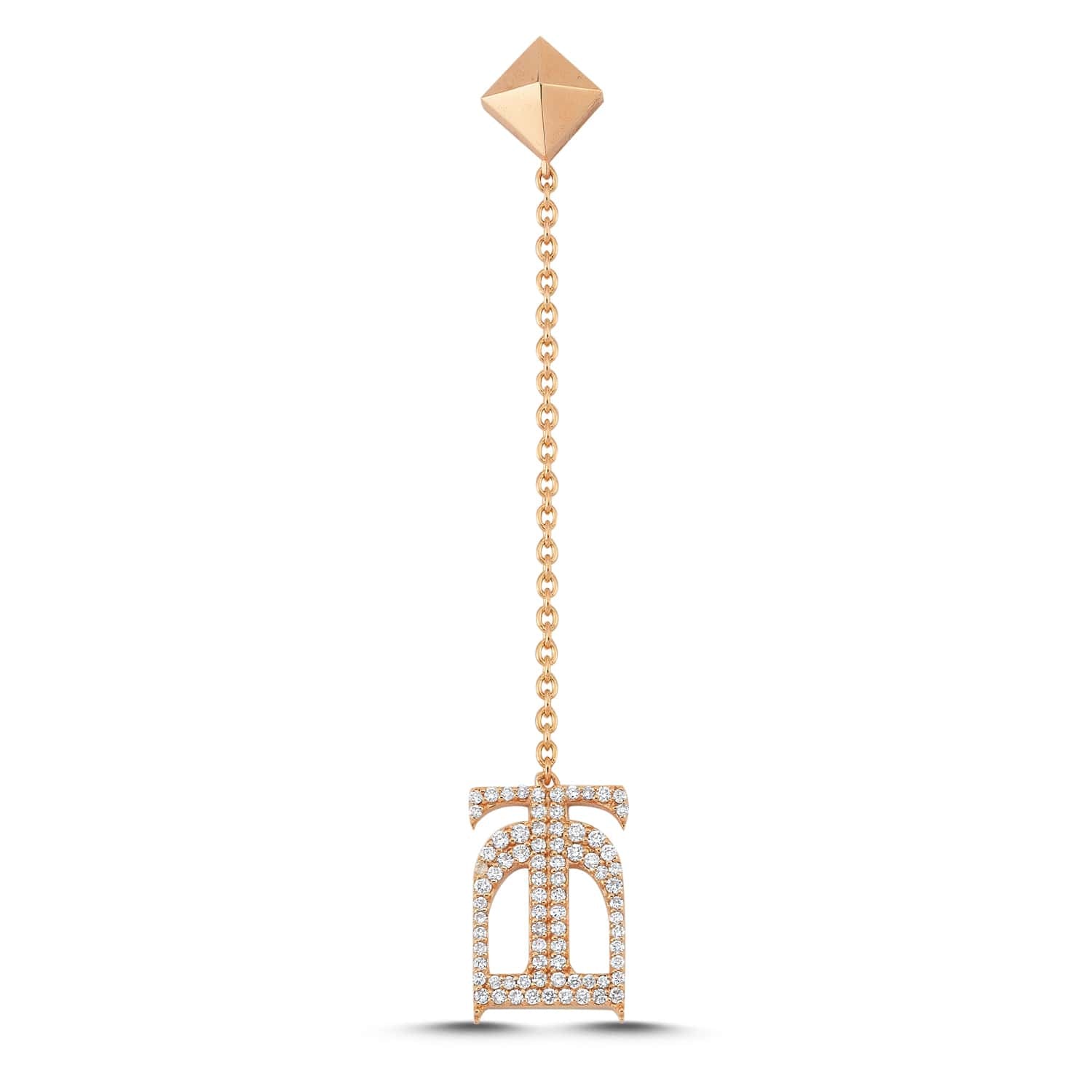 Women’s Rose Gold D. t Signature Earring Dime Tribe