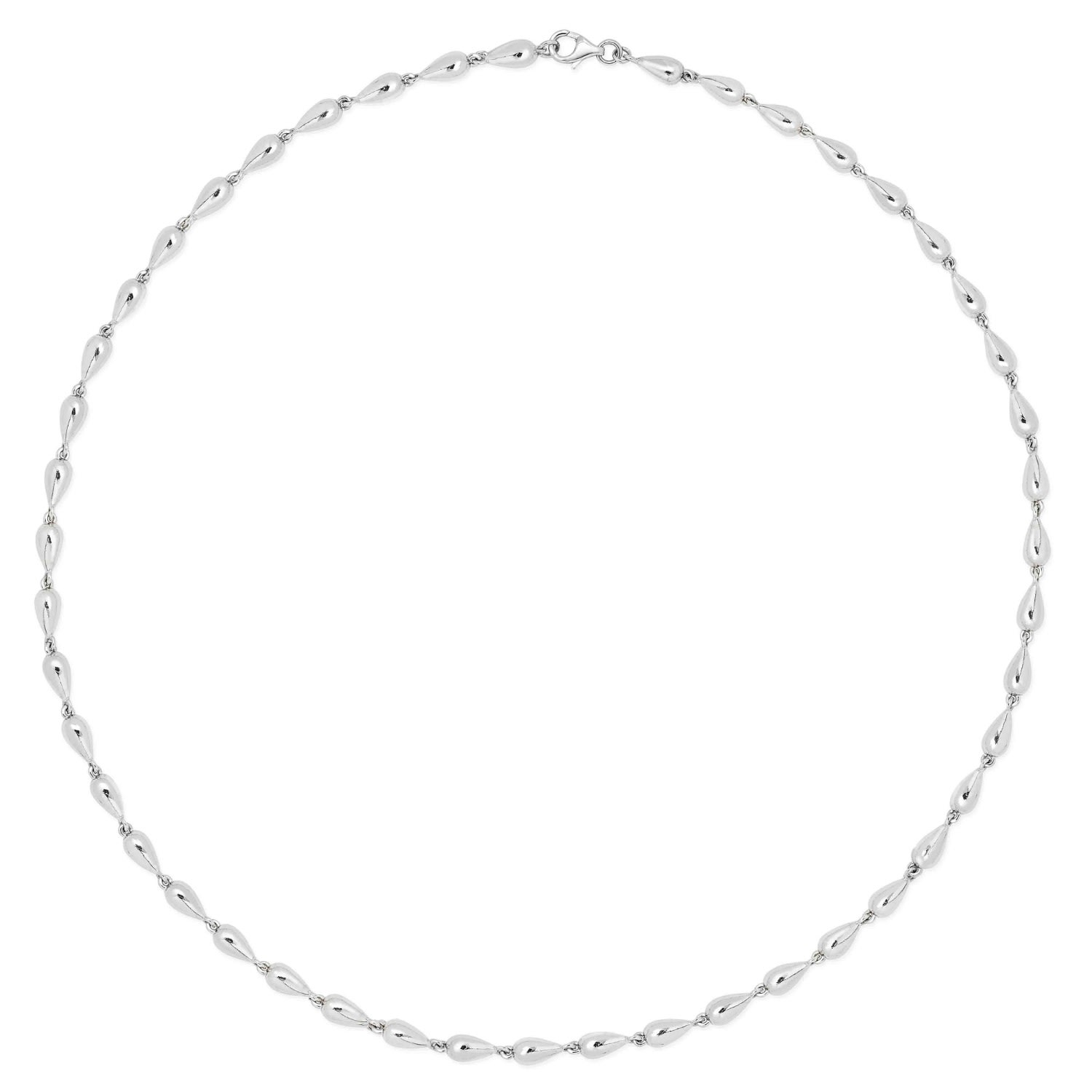 Women’s Silver Continual Drop Necklace Lucy Quartermaine