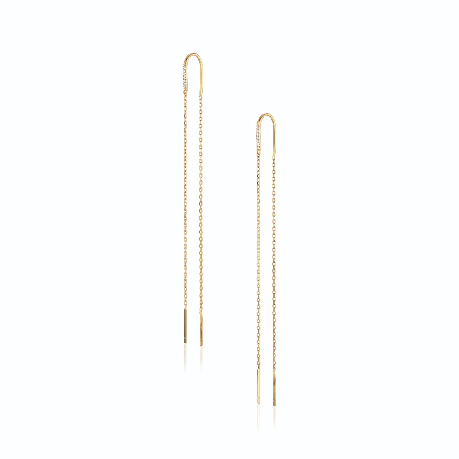 Women’s Gold Grace - Bow Earrings With Zircons & Chains Alura Copenhagen Jewellery