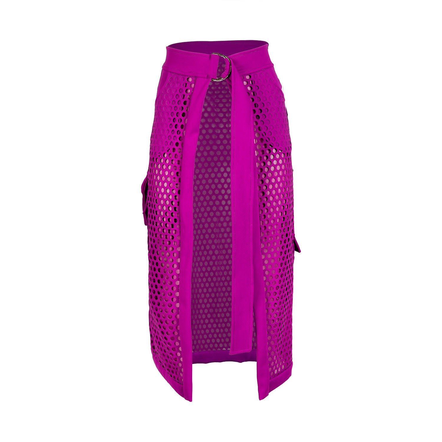 Women’s Pink / Purple Perforated Accessory Skirt Viola Medium Balletto Athleisure Couture