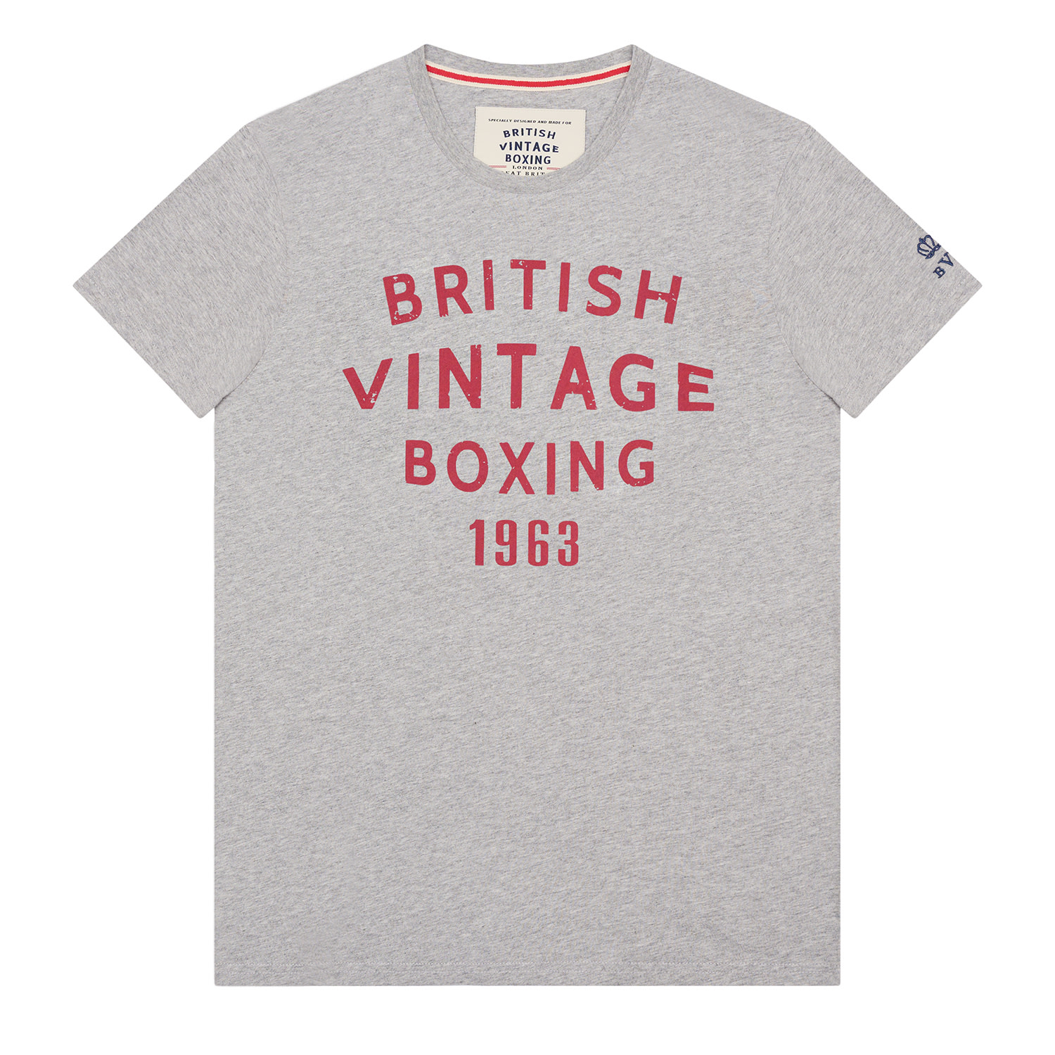 Men’s Bvb 1963 T-Shirt - Grey Marl 5Xl British Vintage Boxing