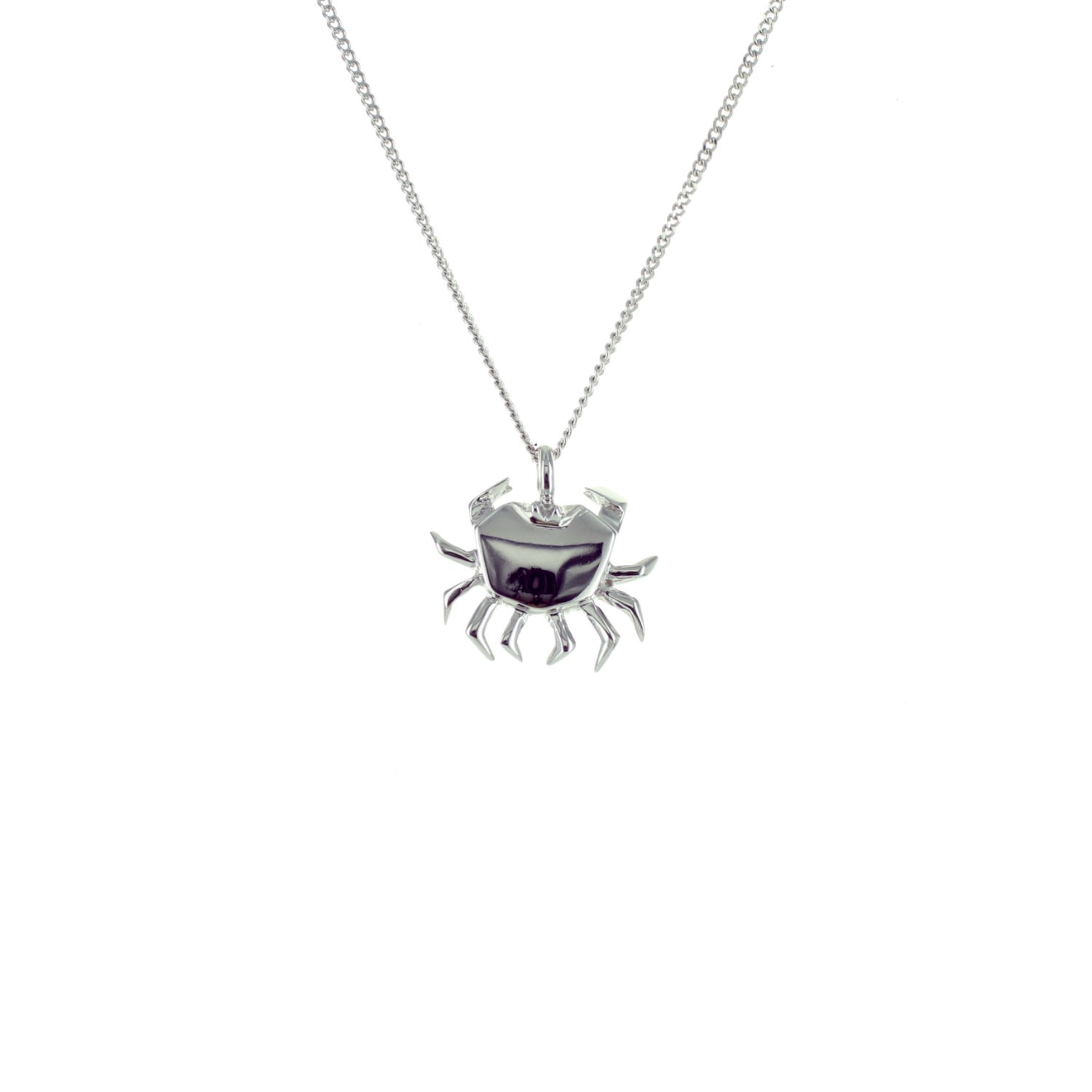 Women’s Mini Crab Necklace Sterling Silver Origami Jewellery