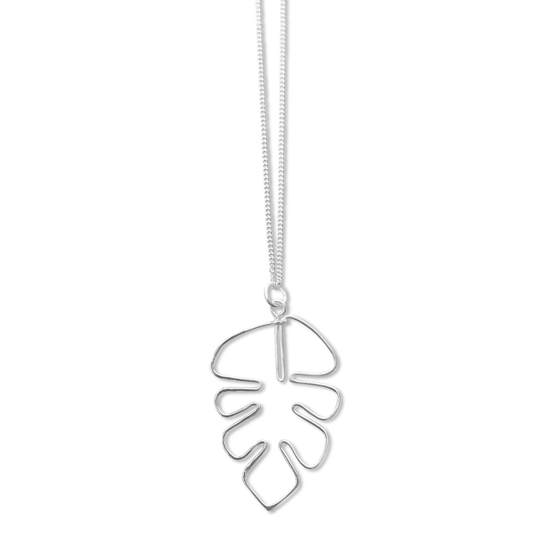 Women’s Silver Bijoux Leaf Necklace Fv Jewellery