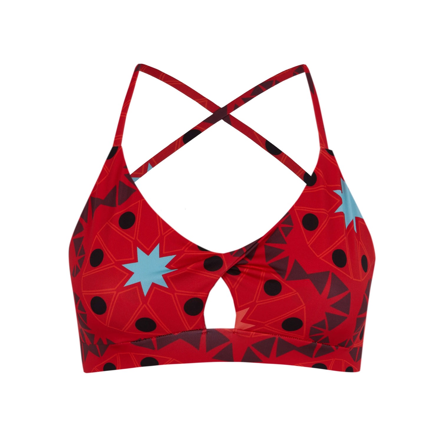 Women’s Red Wandering Star Sports Bra Top Large Rubisnacks Barcelona