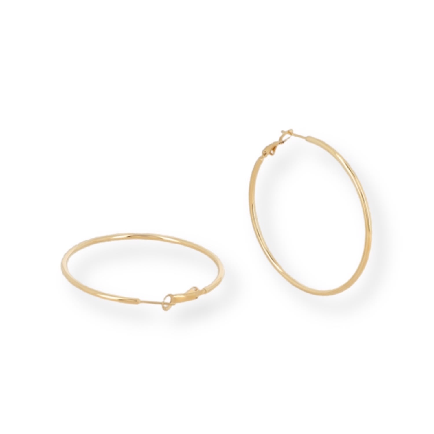 Women’s Mia Classic Thin Gold Hoops Tarnish Free. and Lightweight Mink & Ivy