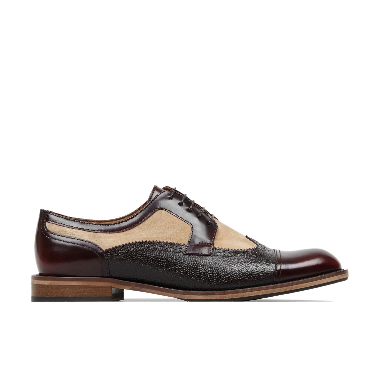 Brown / Neutrals Orlando - Burgundy, Beige, Dark Brown - Men’s Oxford Shoes 8 Uk Embassy London Usa