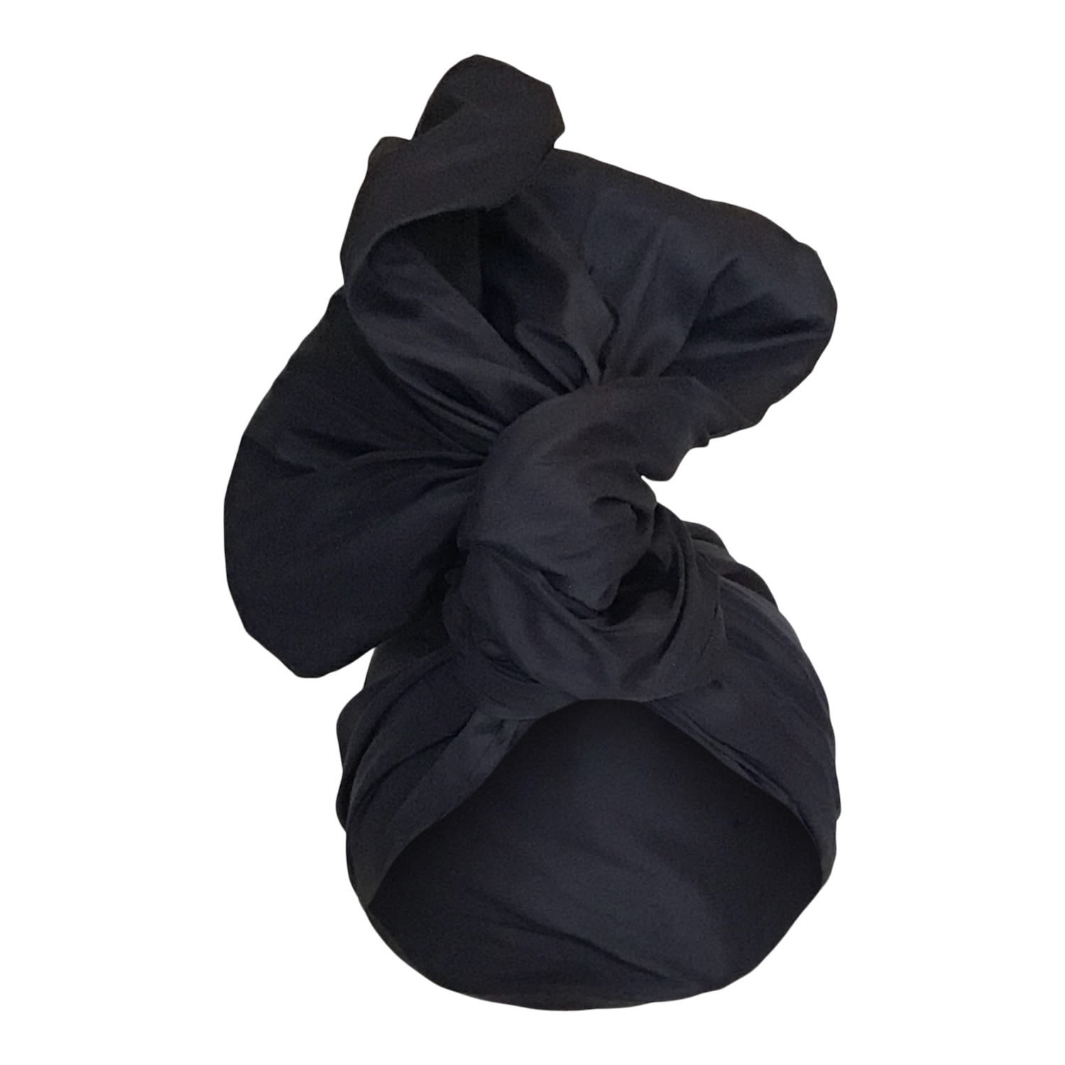 Women’s Twisturban Turban In Silk Shantung Dark Navy Blue Romer Millinery