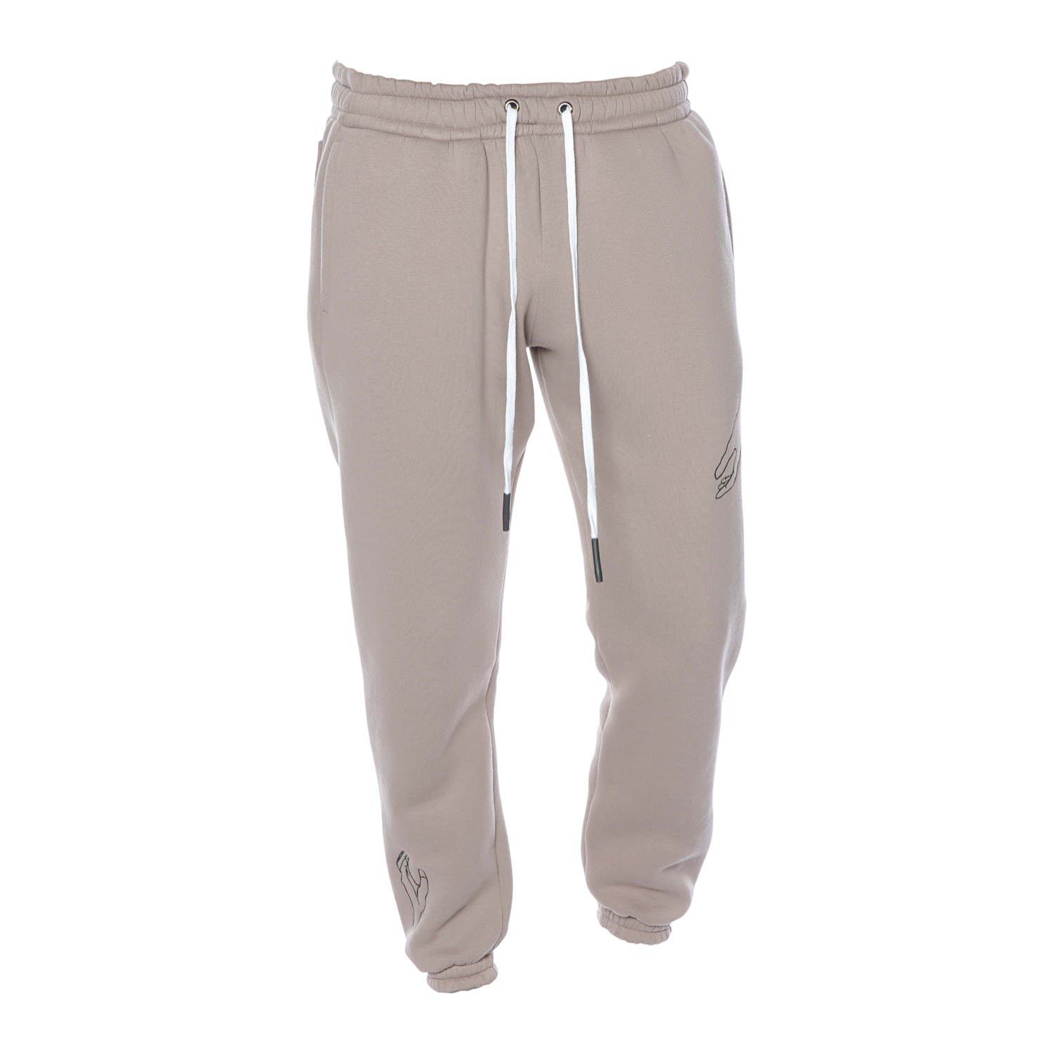 Neutrals Thread Embroidered Men’s Joggers Medium Hamza