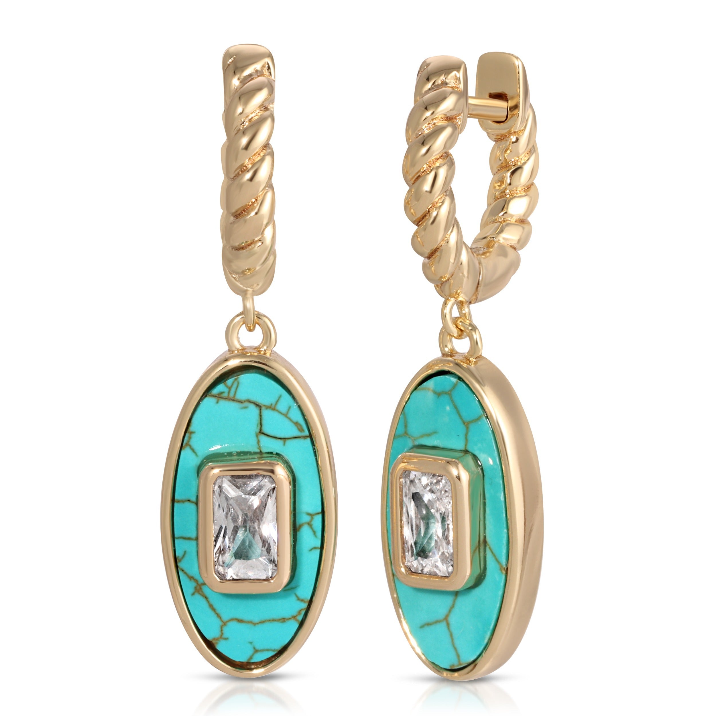 Women’s Blue Juno Pendant Earrings Turquoise Leeada Jewelry