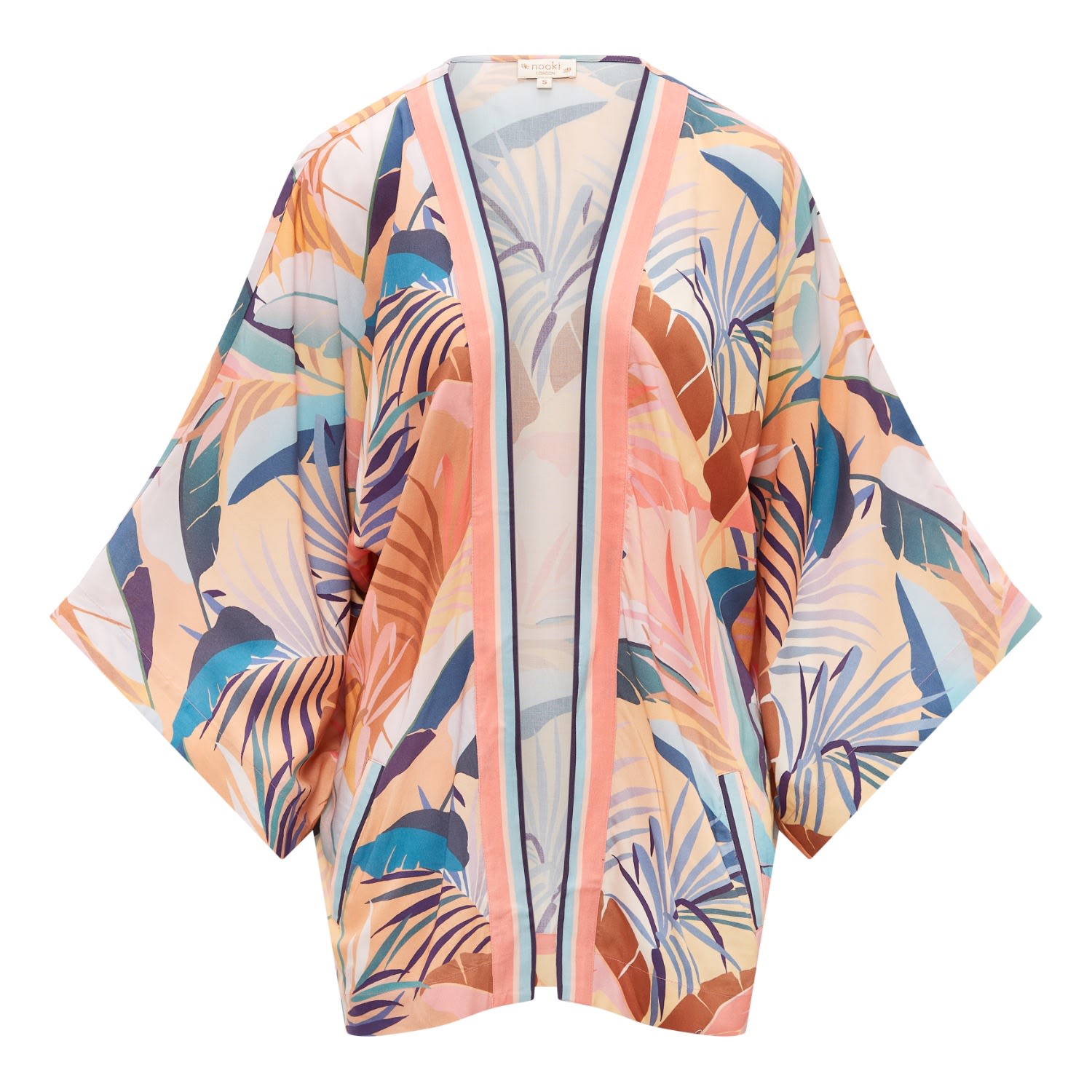 Women’s Pink / Purple Tropical Kimono - Peach Small Nooki Design