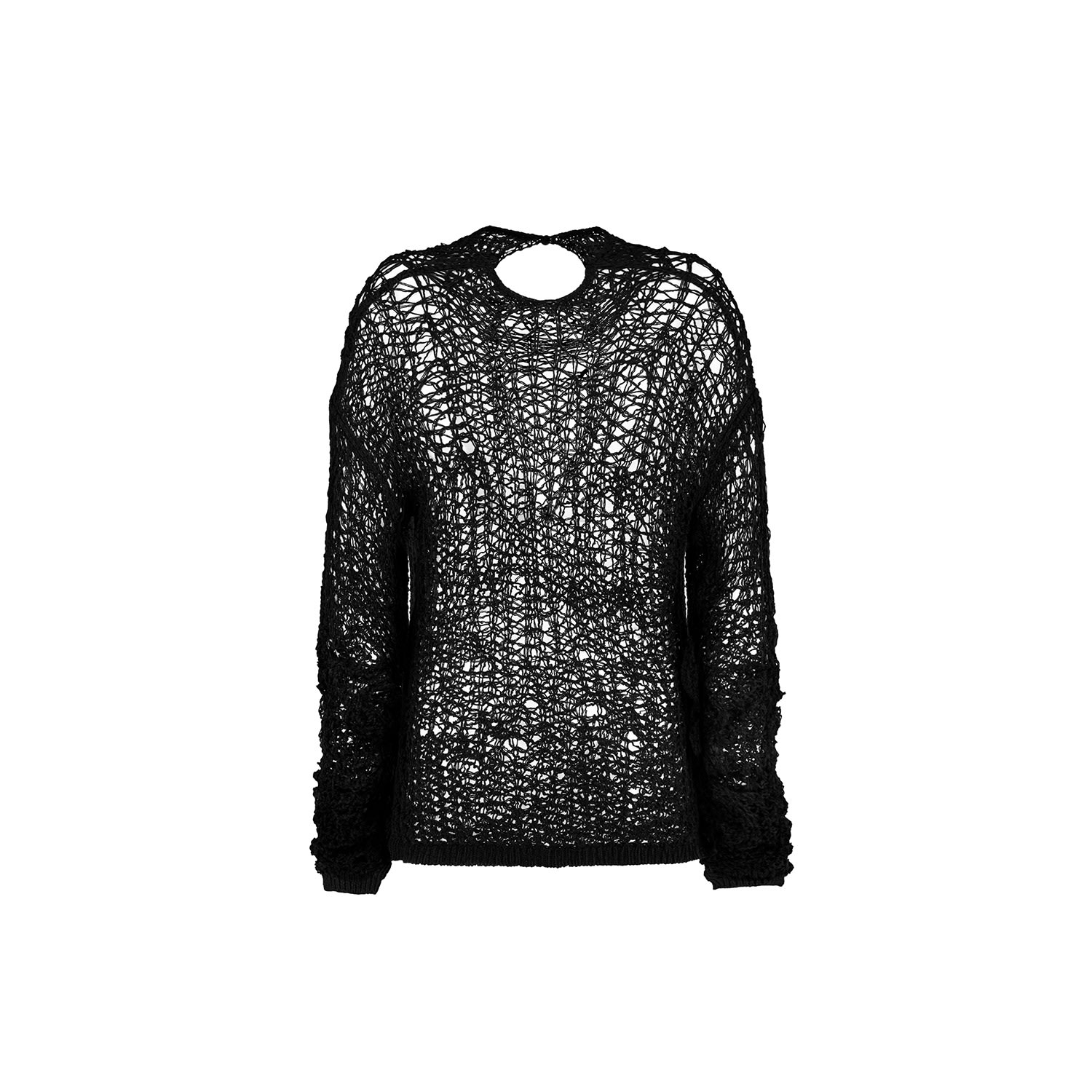 Women’s Black Net Jumper One Size Ama the Label