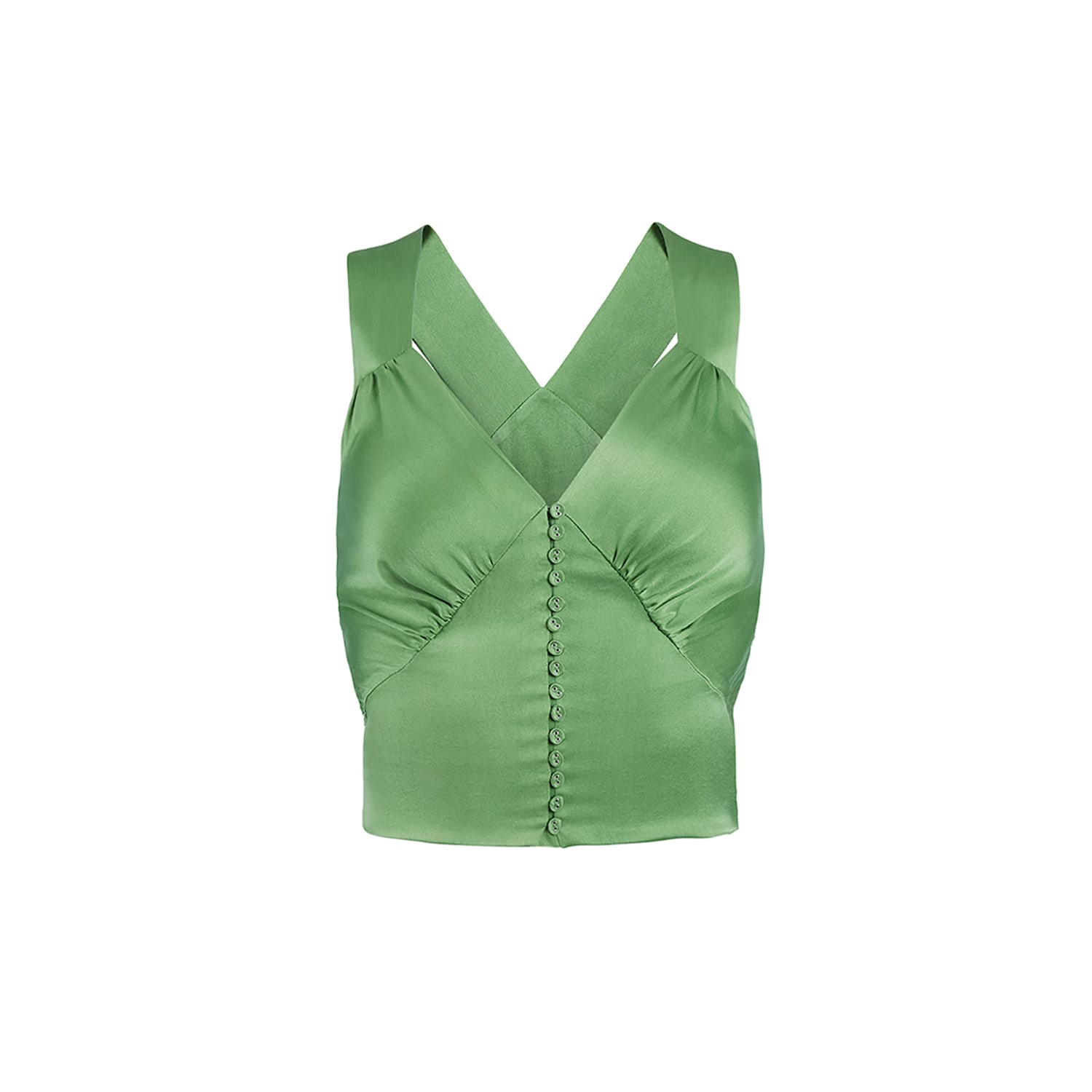 Women’s Green Stacey Top - Silk Large Secret Mission