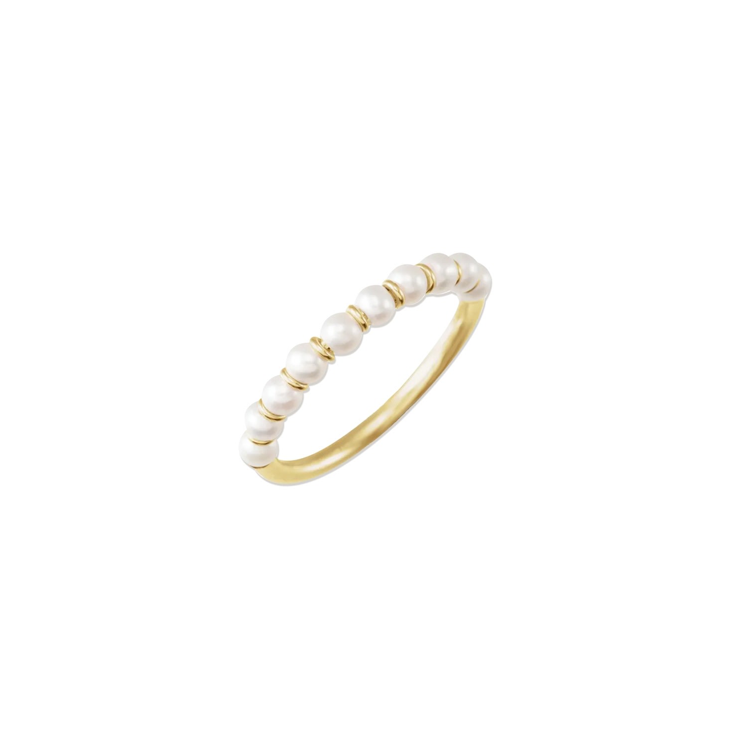 Women’s Gold / White Olivia Pearl Half Eternity Ring Rosario Navia