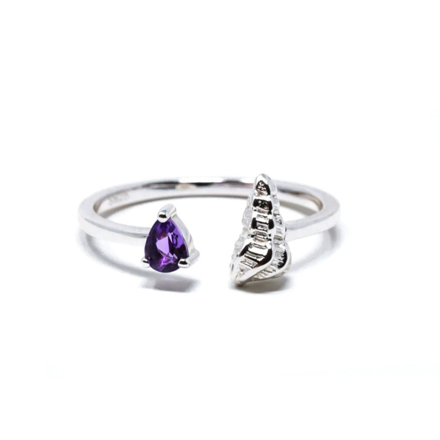 Women’s Pink / Purple Sedef Ring- Amethyst, Silver Nasi Silver