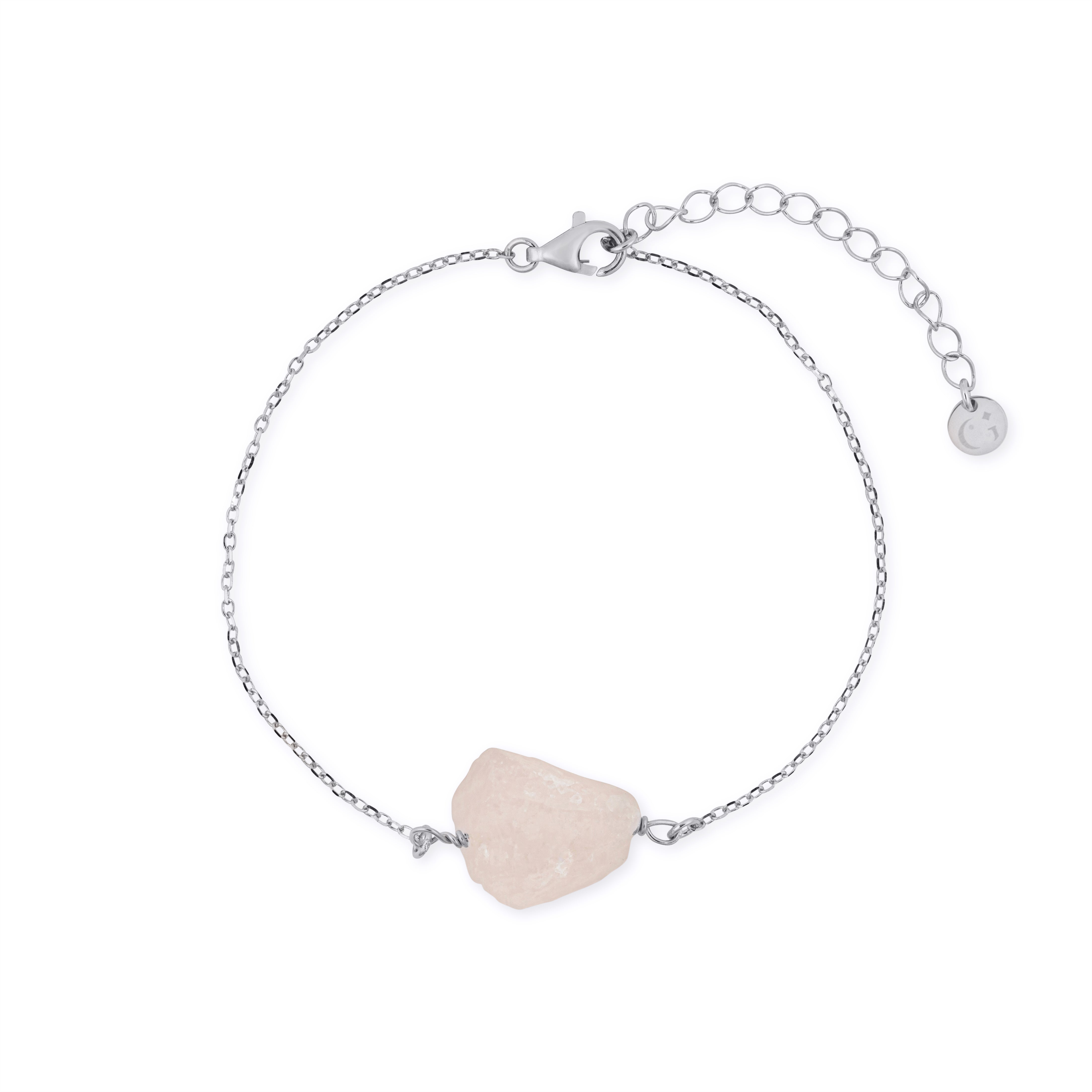 Women’s Pink / Purple / Silver Rose Quartz Pebble Bracelet In Silver Gold Trip