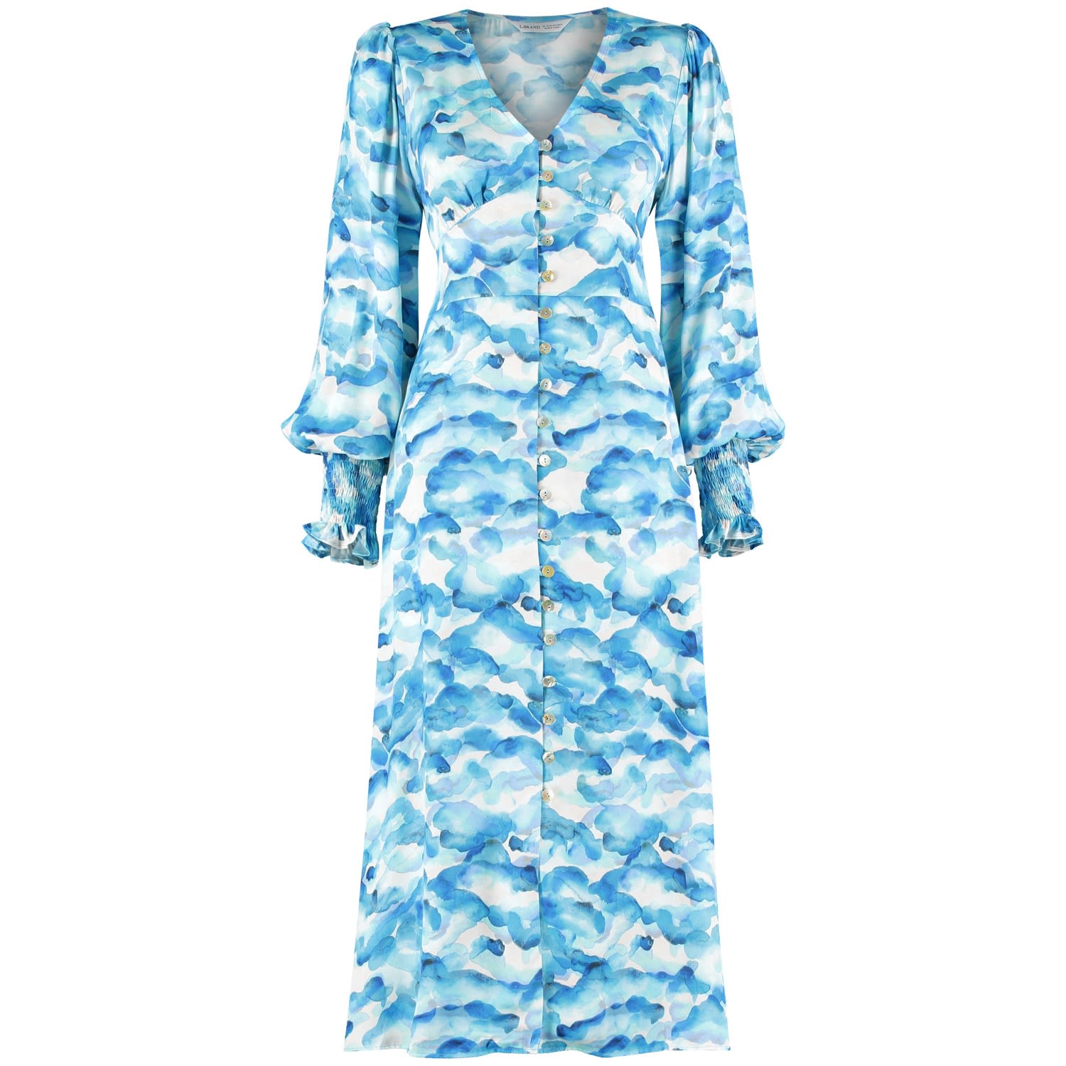 Women’s The Lucy Long Sleeve Midi Dress In Blue Sky Large Lavaand