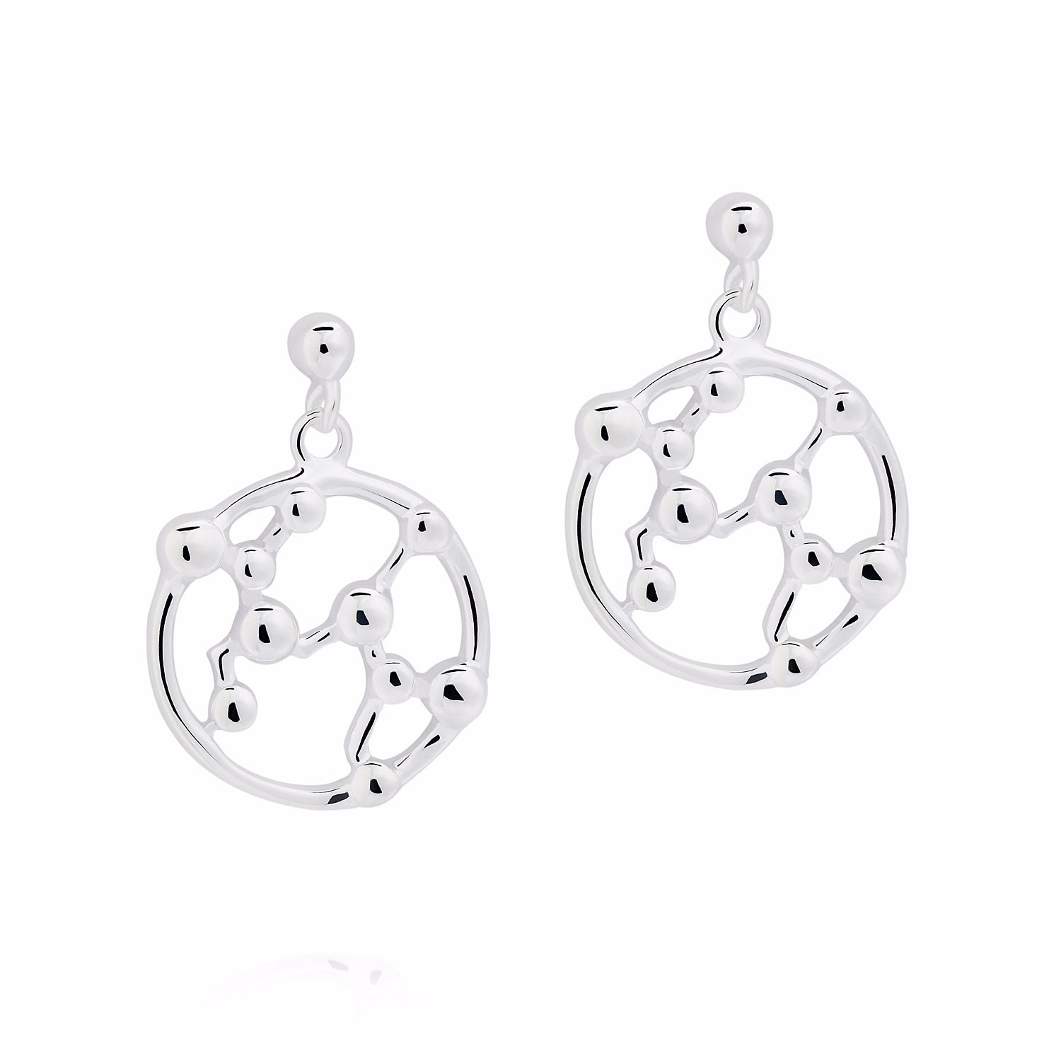 Women’s Silver Sagittarius Astrology Drop Studs Yasmin Everley Jewellery