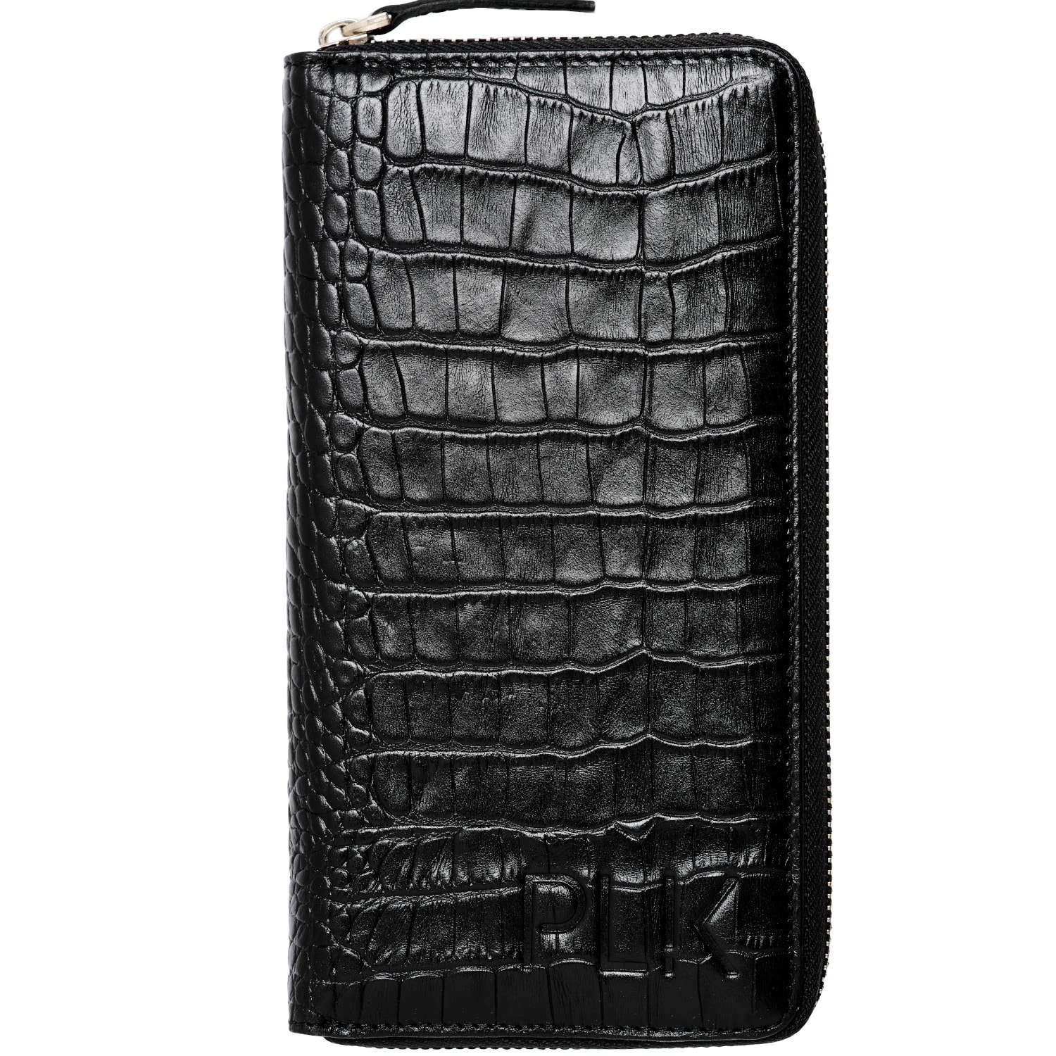 Women’s Unisex Leather Wallet - Black Plik X Haya