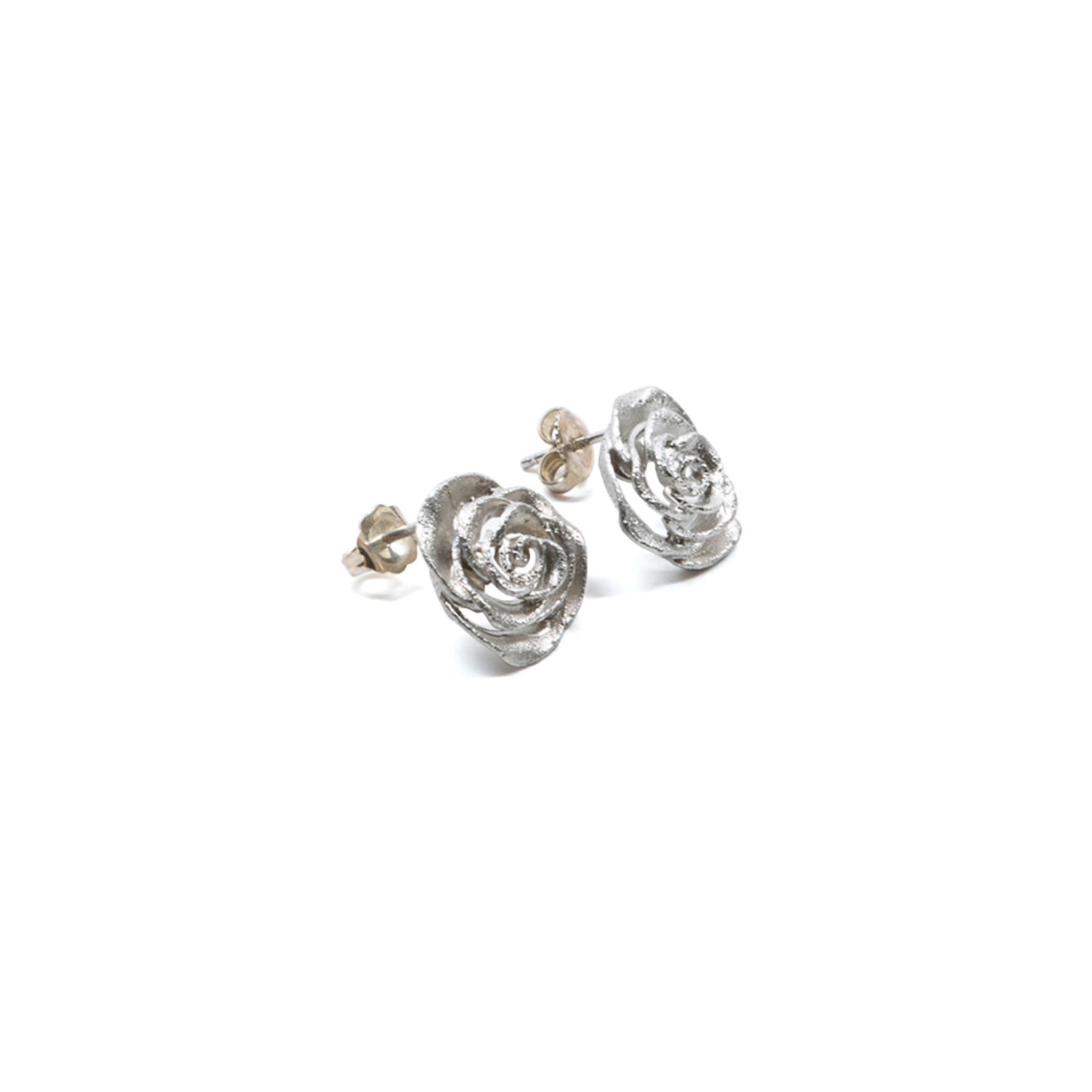 Women’s Silver Stardust Sparkle Rose Earring Undefined Jewelry